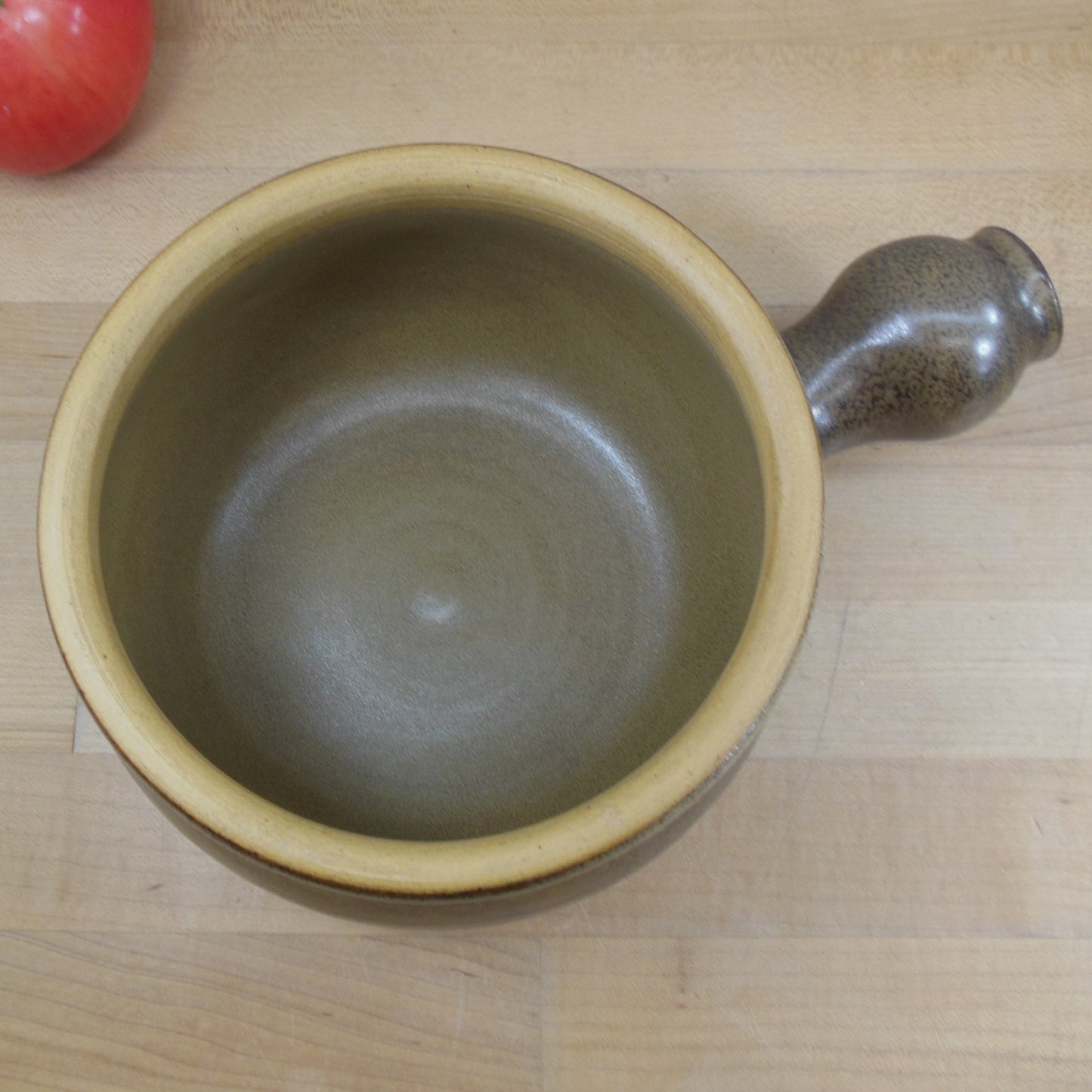 Arts-Ceram Grand Feu France Pottery French Onion Crock With Handle Vintage