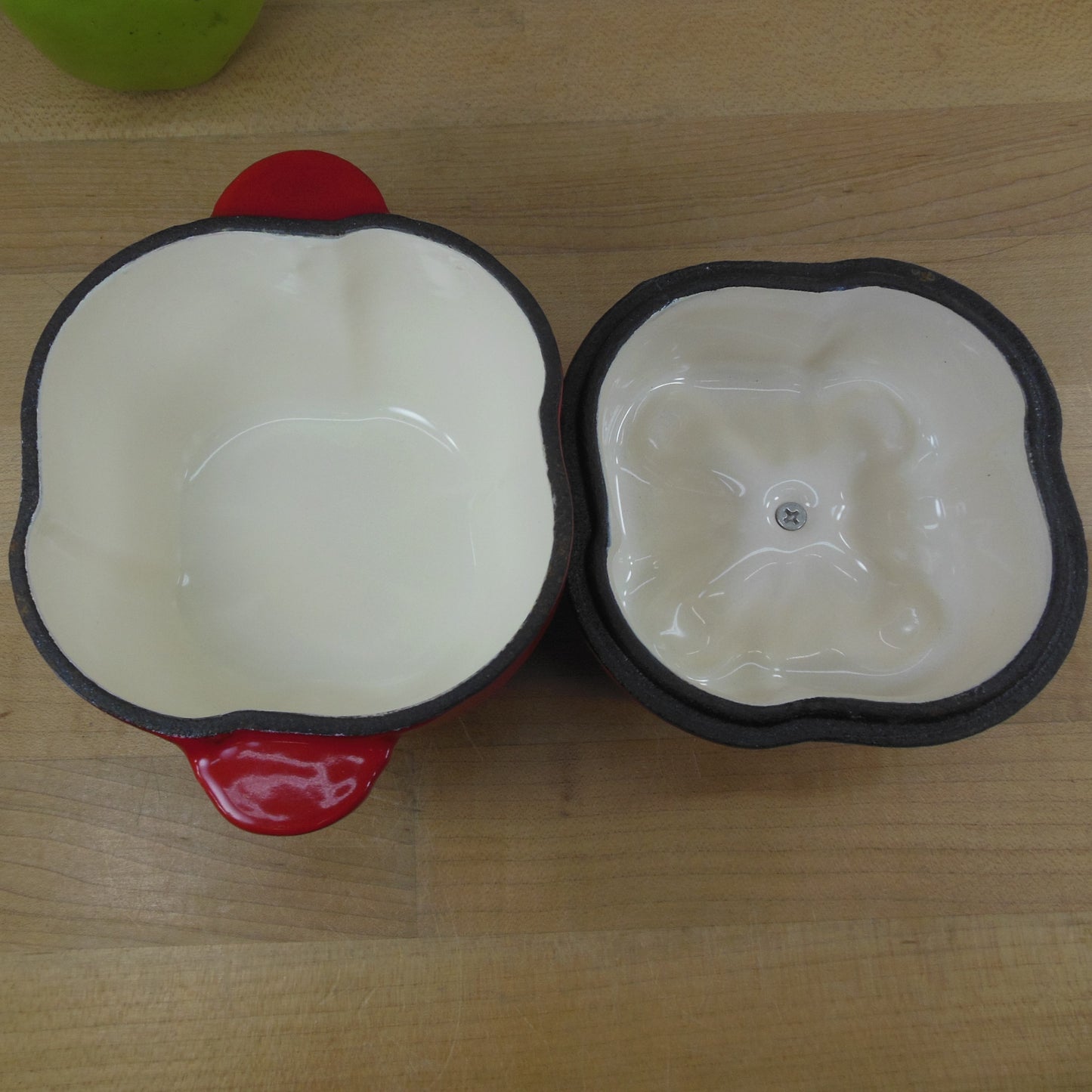 Unbranded Red Bell Pepper Cast Iron Mini Petite Cocotte used