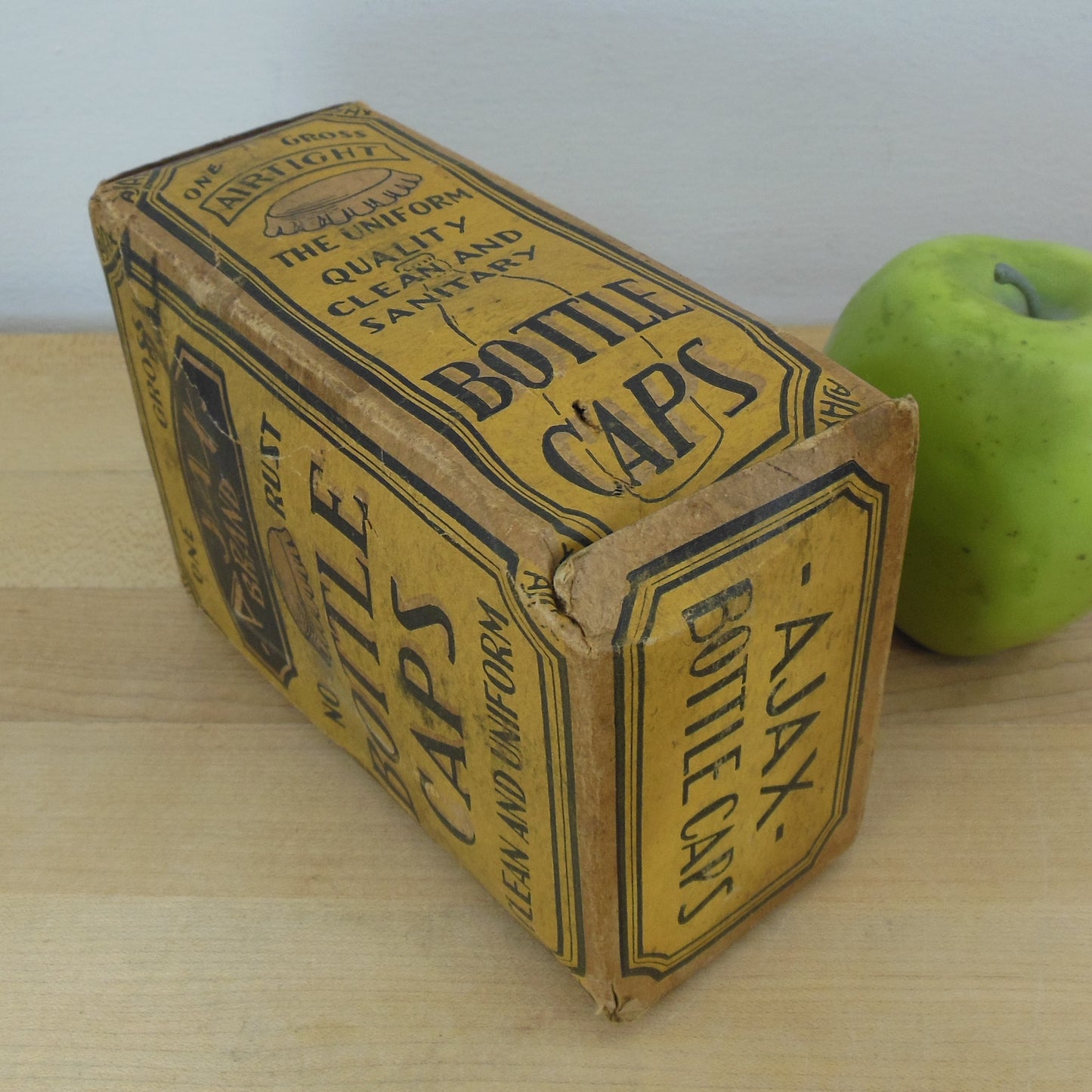 Ajax Brand Bottle Caps Beer Soda Original Box Sealed One Gross Advertising