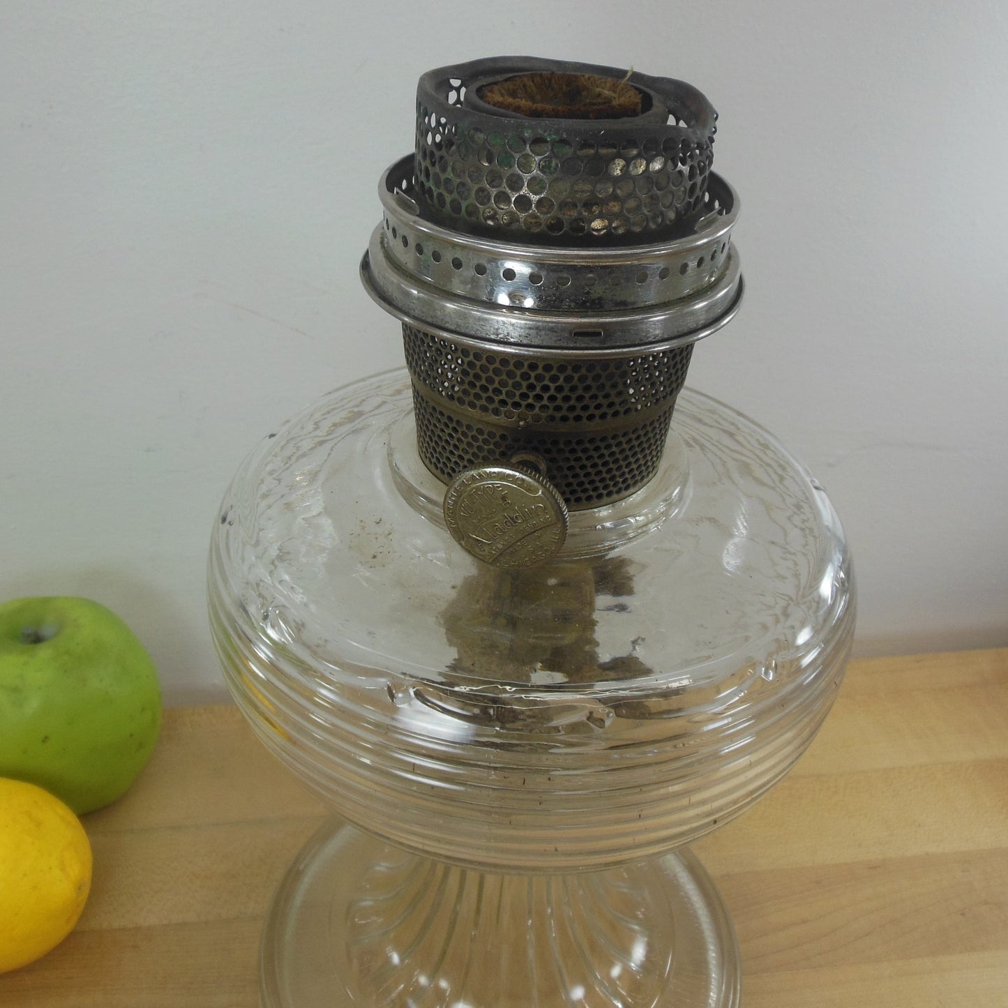 Aladdin Washington B-80 Clear Crystal Beehive Fount & Nu-Type B Burner