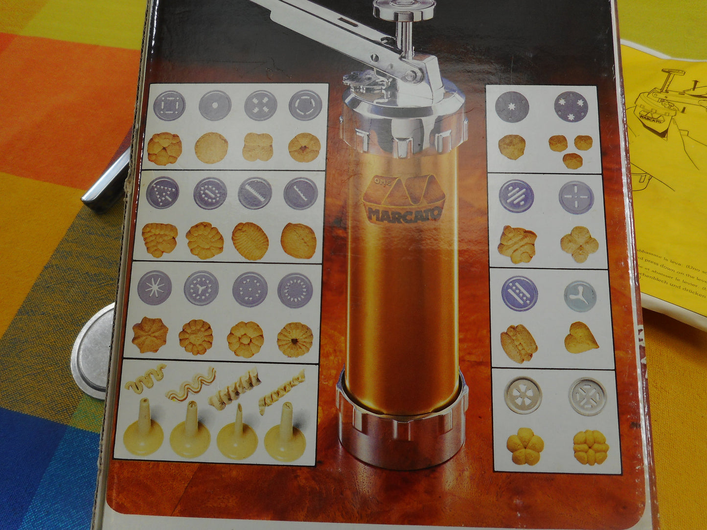 Marcato Ampia Atlas Italy Hand Spritz Cookie Biscuit Press Set Boxed Decorater