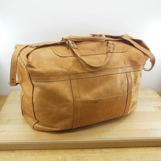 MR Canoa Industria Argentina Natural Leather Large Duffel Travel bag