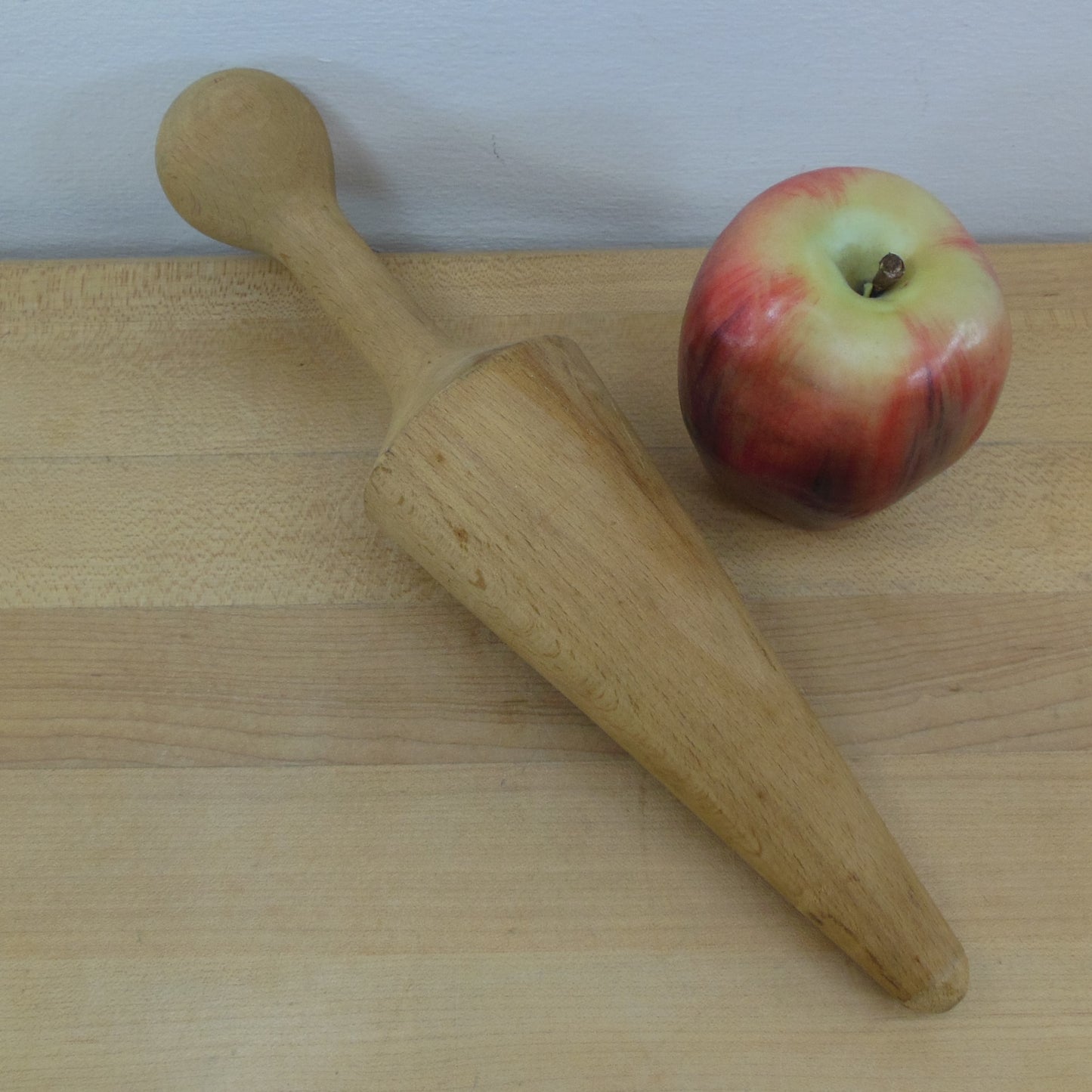 Wood Pestle for Ricer Food Sieve Press - Tapered Cone Shape 11.5" Vintage