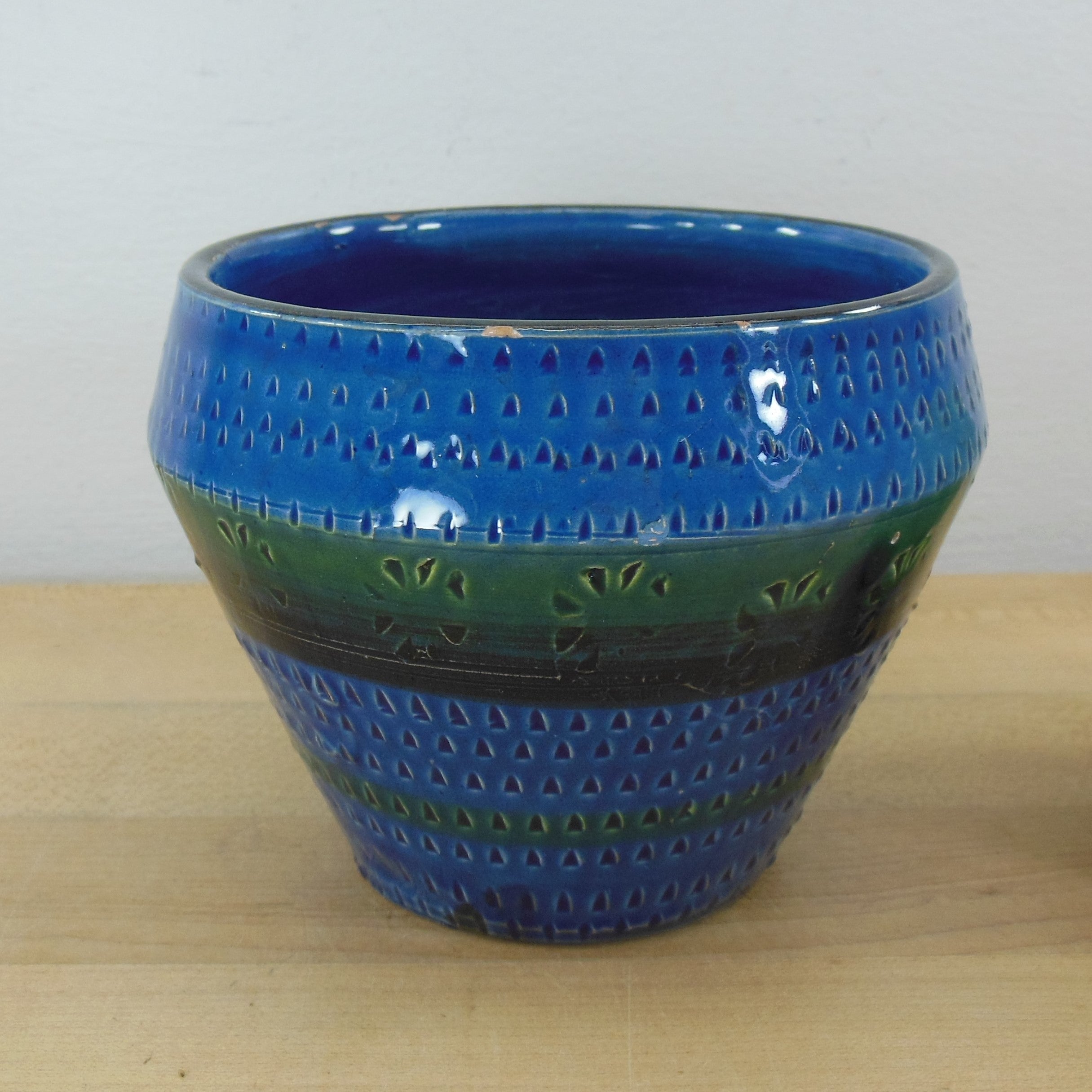 Rimini Blue planter by Aldo Londi fashion for Bitossi