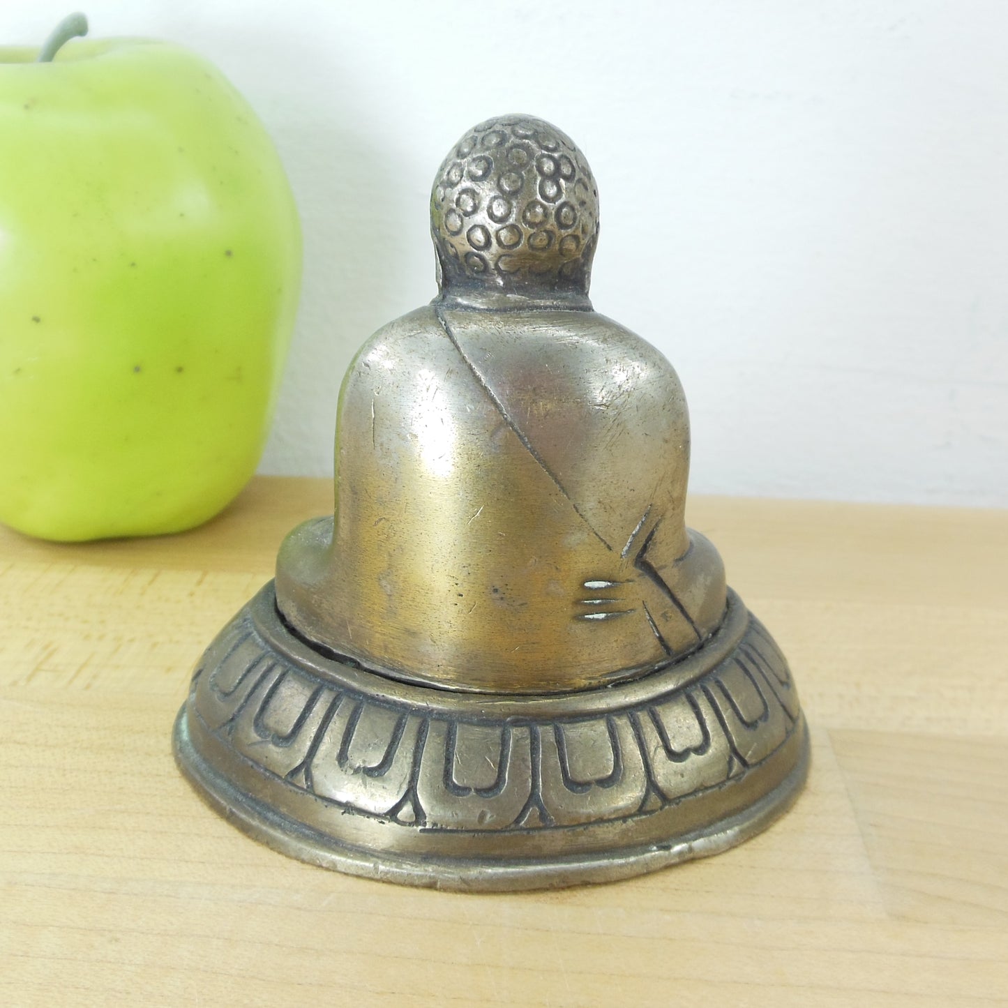 Japanese Kamakura Daibutsu Small Cast Brass Buddha Statue 3"