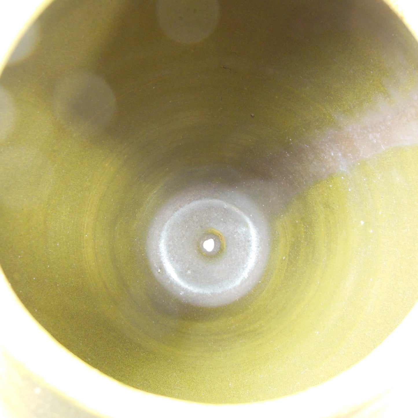 Brown's Pottery Arden NC Hand Made Large Vase Pot Olive Brown Green Glaze