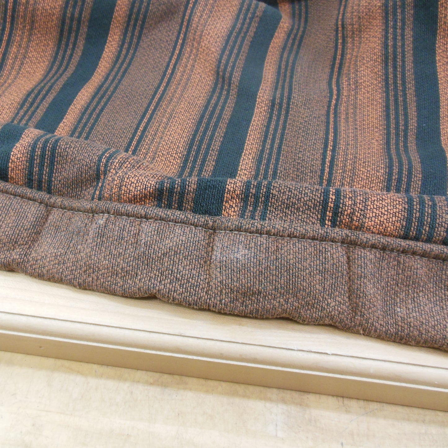 Discounted - Danish Modern 1960's Lounge Chair Box Cushion Slip Covers Orange Black Brown Strip spots