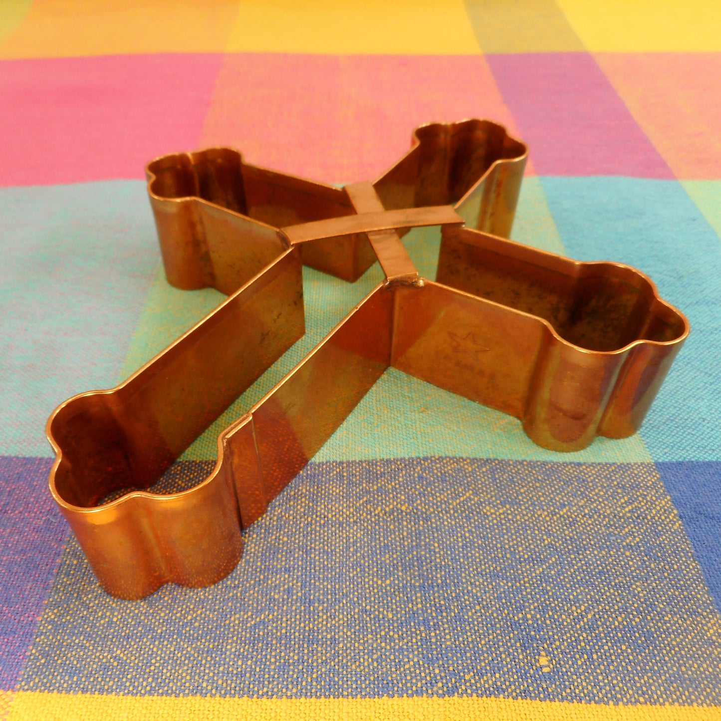 Brahman USA Copper Cookie Cutter - Large Cross used