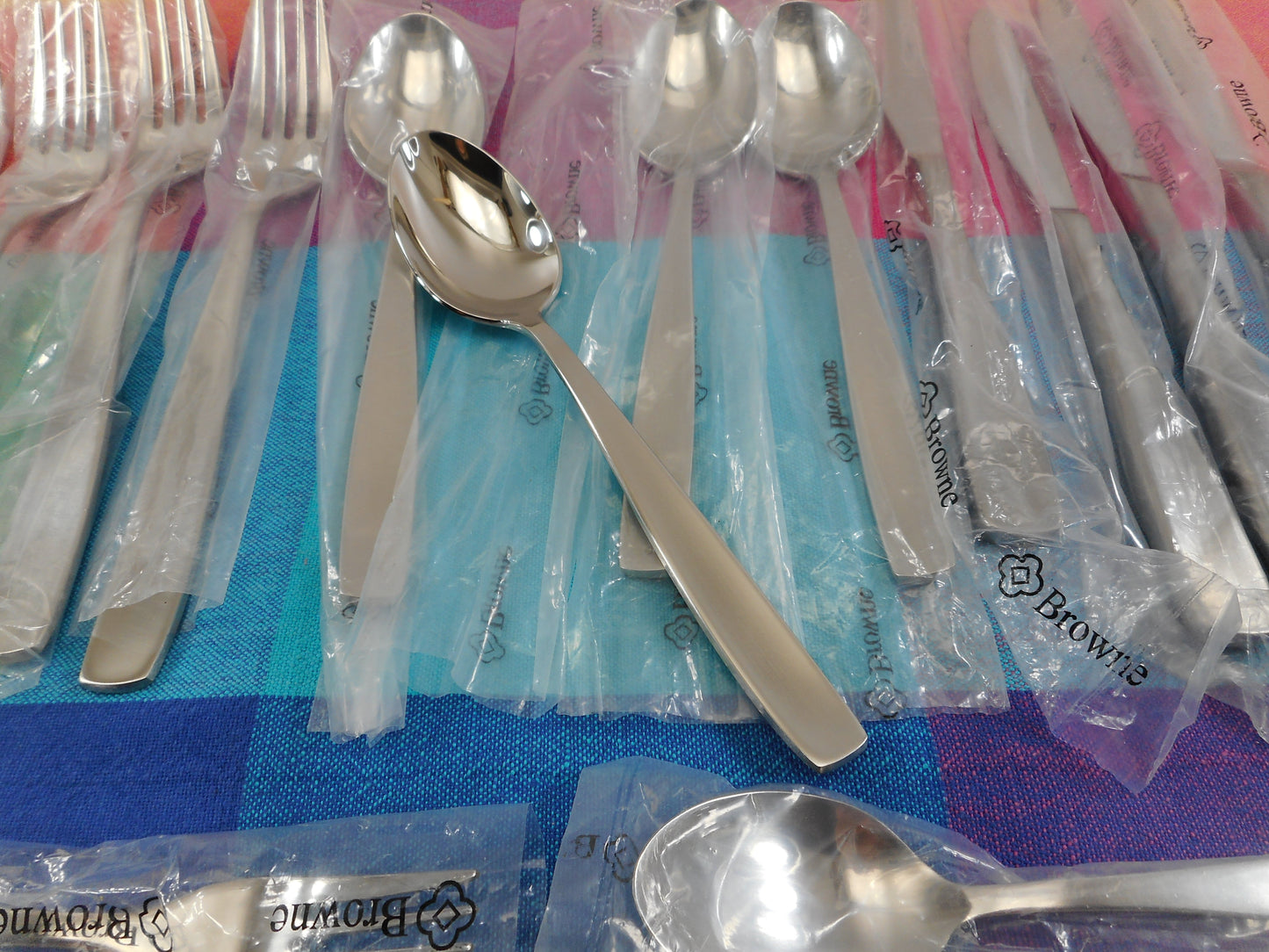 Browne Foodservice 17 Lot Modena Stainless Flatware Spoon Fork Knife New