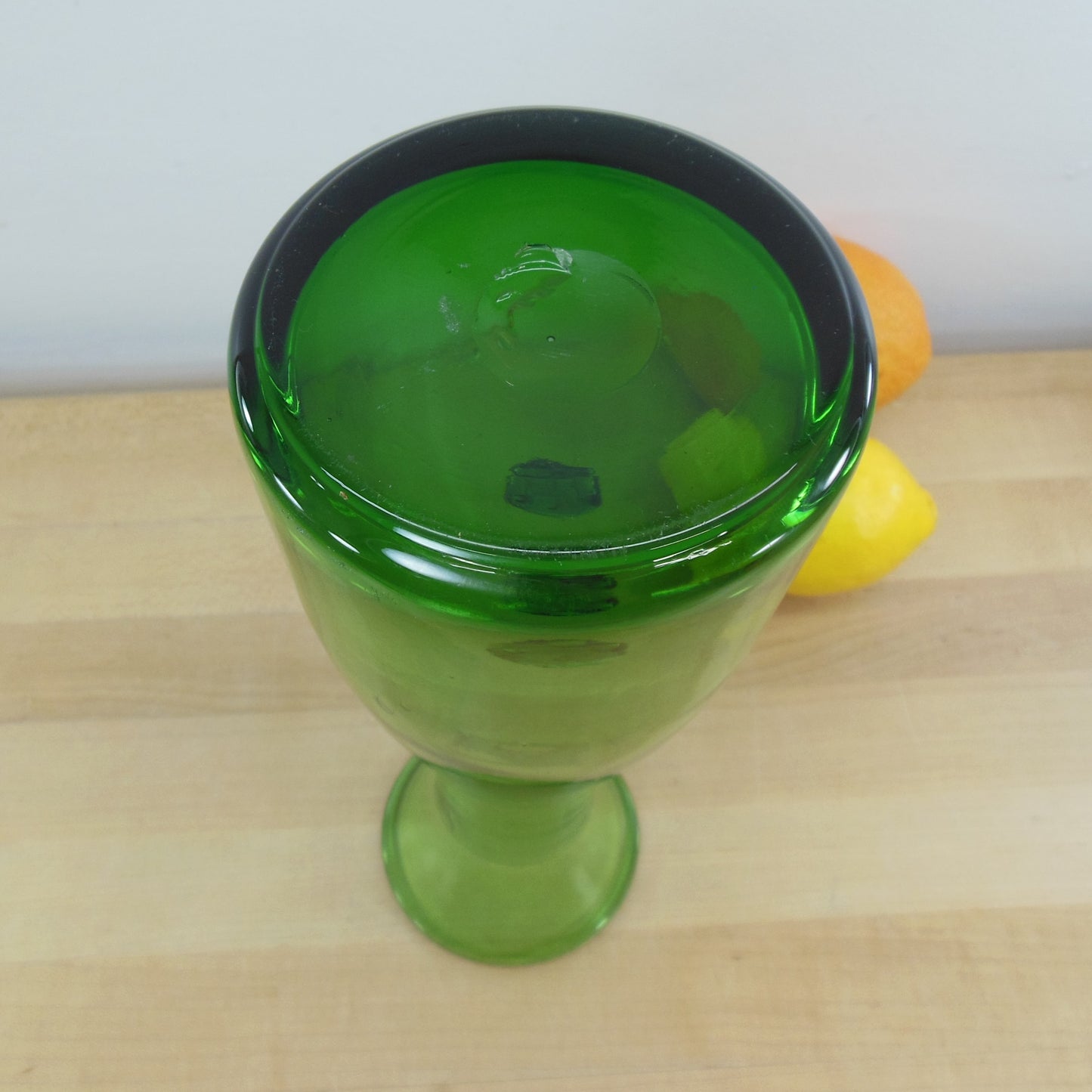 Emerald Green Blown Glass Chianti Wine Carafe Ground Pontil Italy France