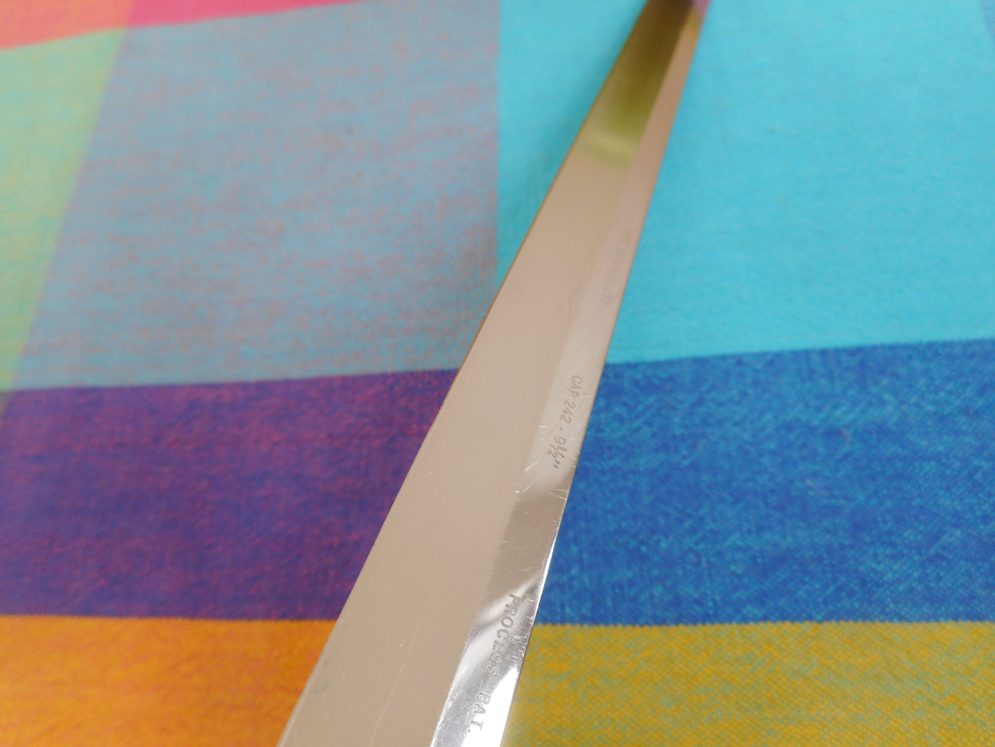 Case XX USA Vintage Kitchen Knives - Stainless Bread Slicing CAP 242 - 9-1/2" Wood Handle Vintage