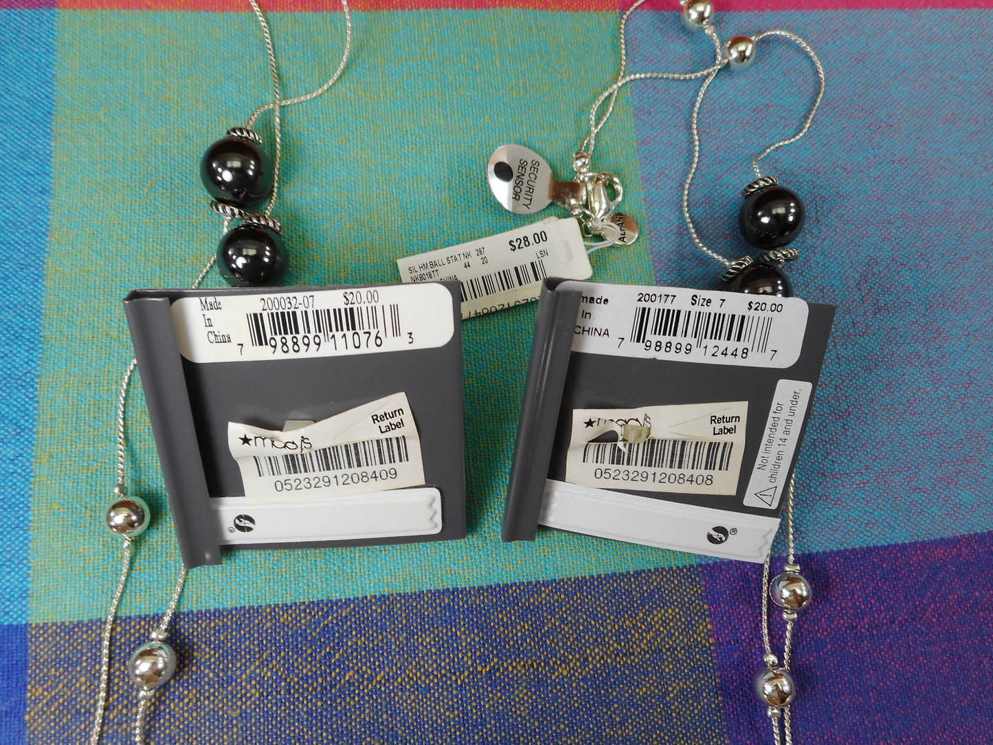 Macy's NWT Jewelry 3 Lot - Alfani Bead 30" Necklace & City by City Rings Size 7 New