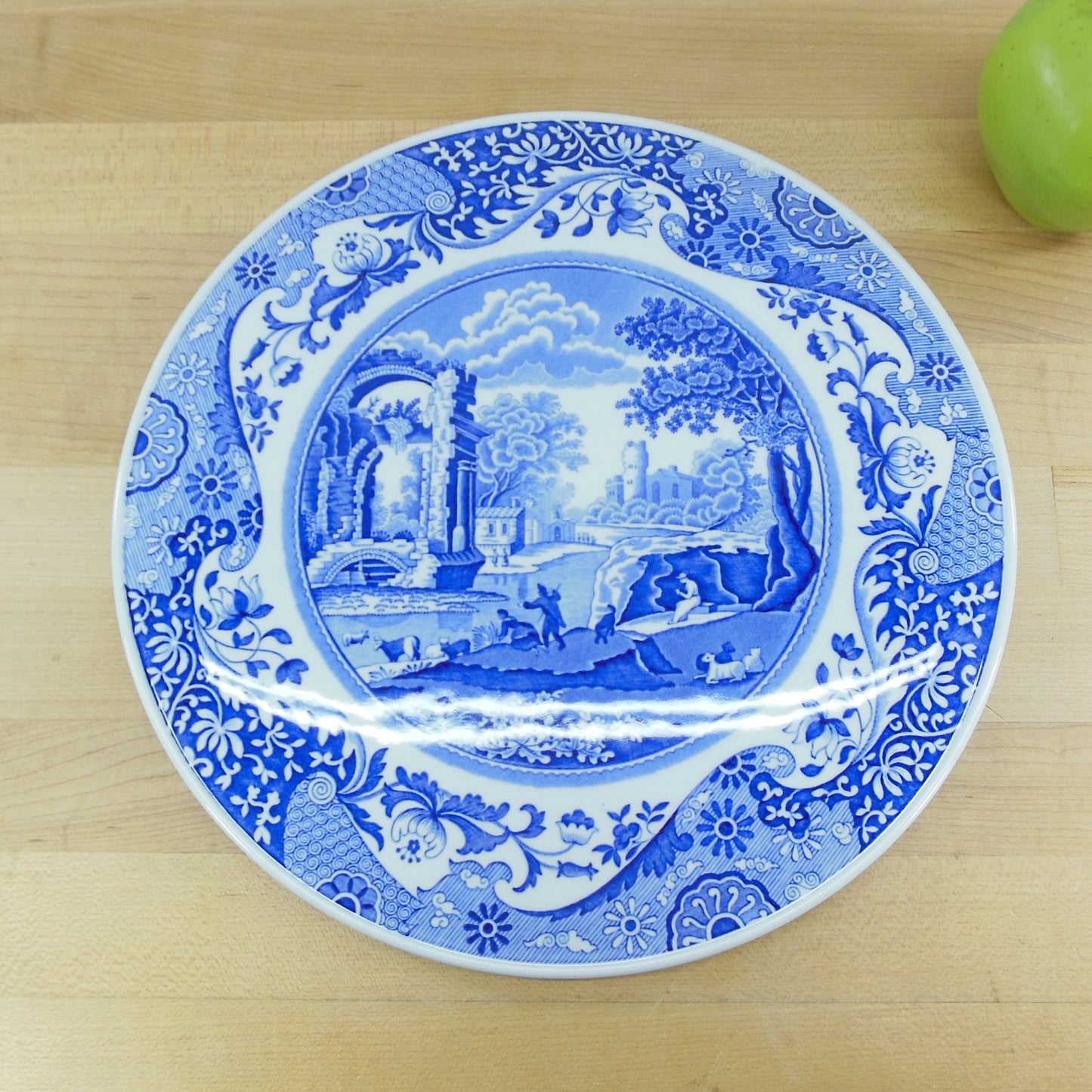 Spode England Blue Italian 11" Cheese Plate Server