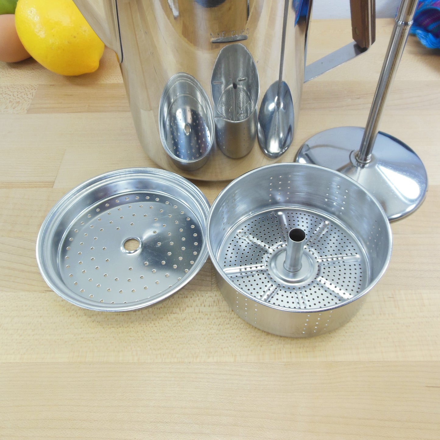 Unbranded 9 Cup Stainless Steel Percolator Coffee Pot Stove Top Camping Used