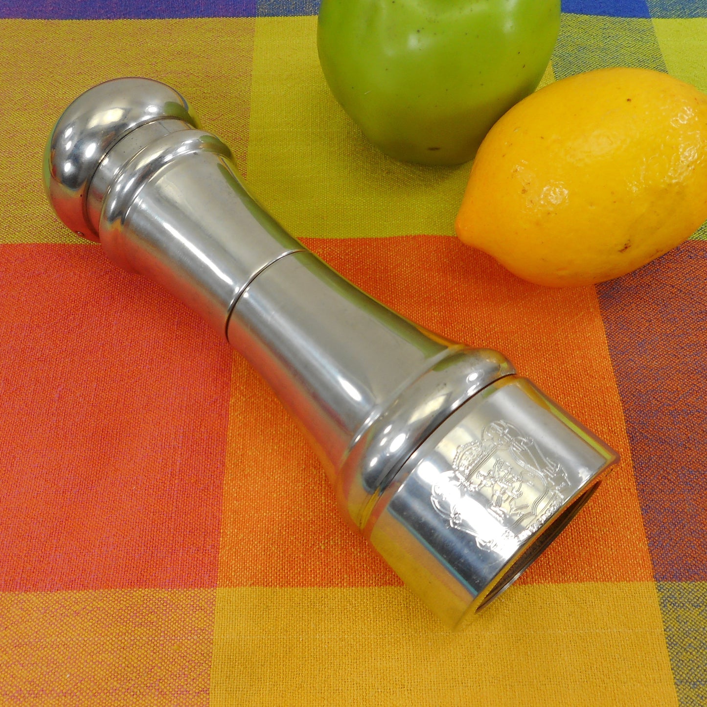 Spade Italy Pewter Pepper Mill Salt Shaker - Chivas Regal Knight Logo