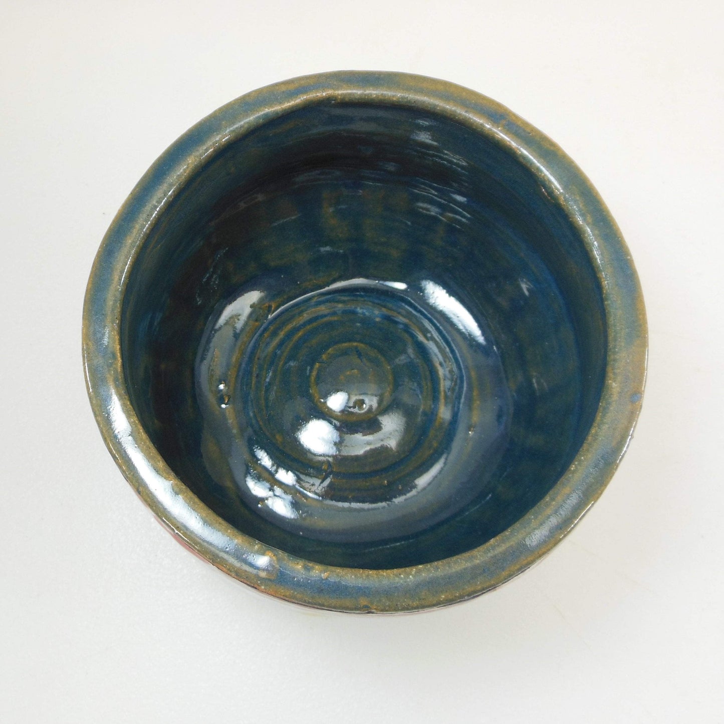 Frank Colson Signed Pottery Bowl Geometric Squares Sarasota Artist