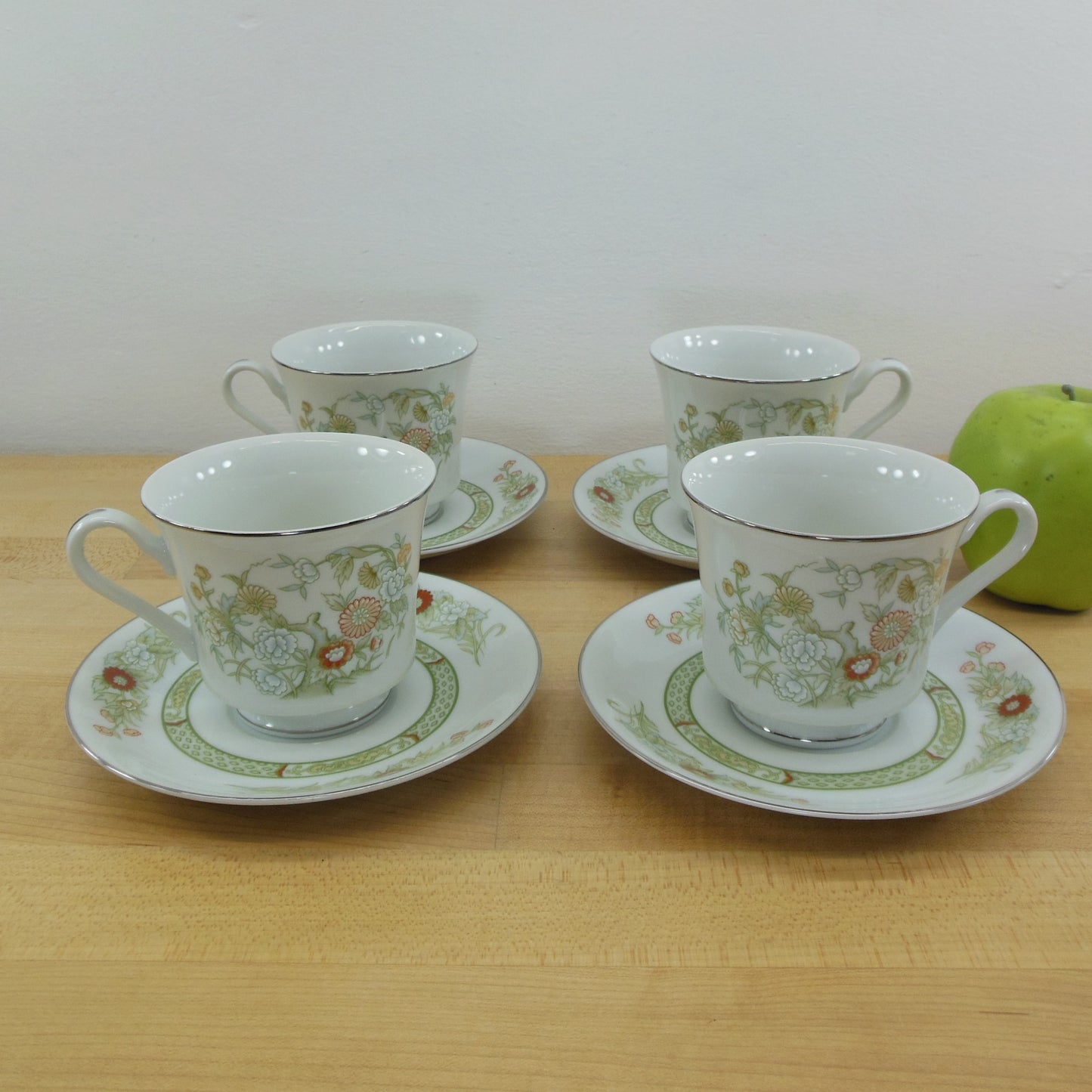 Mikasa Japan Fine China Kabuki L9011 - Cup & Saucer 4 Set