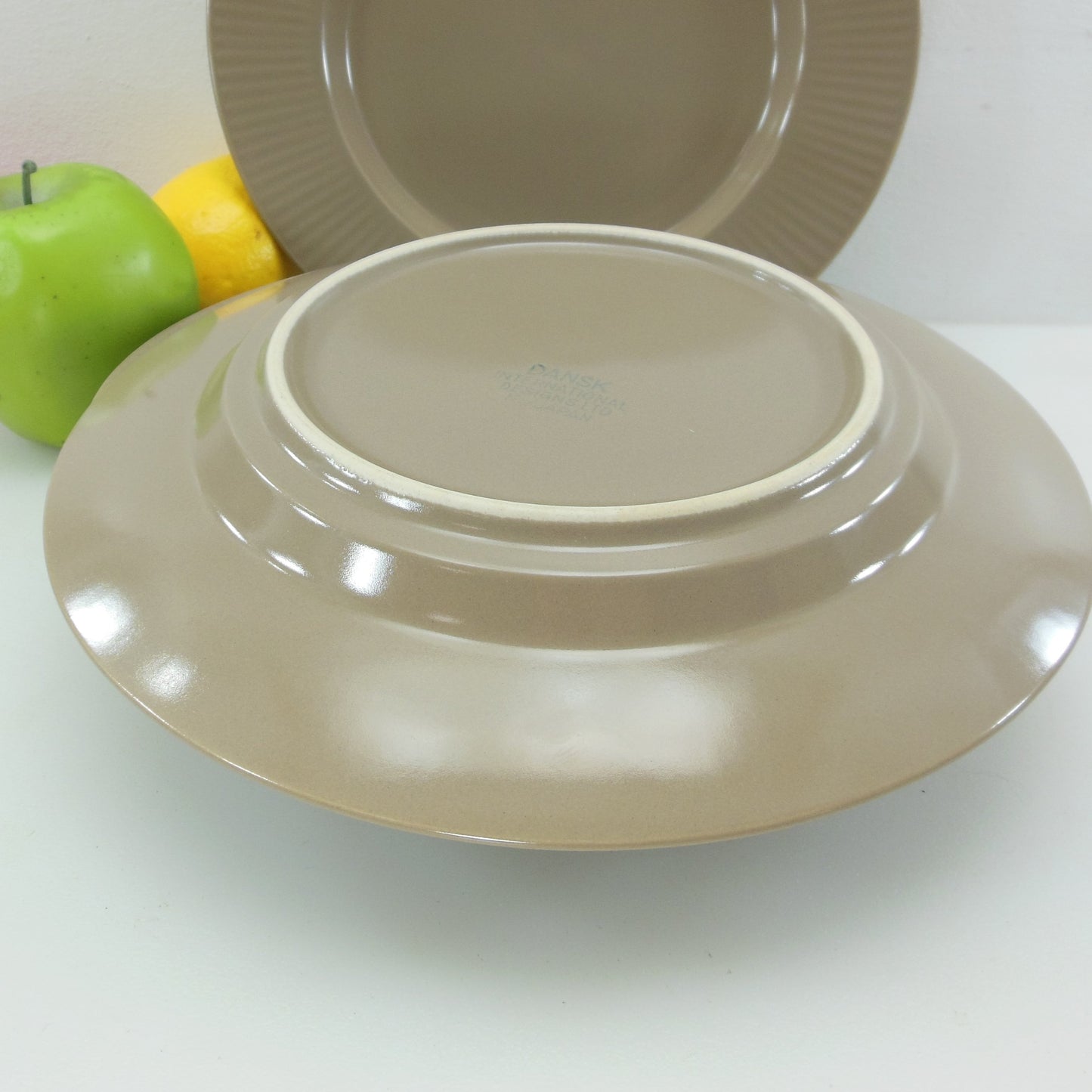 Dansk Japan Niels Refsgaard Unknown Pattern Brown Salad Plates Ribbed Fluted Unused