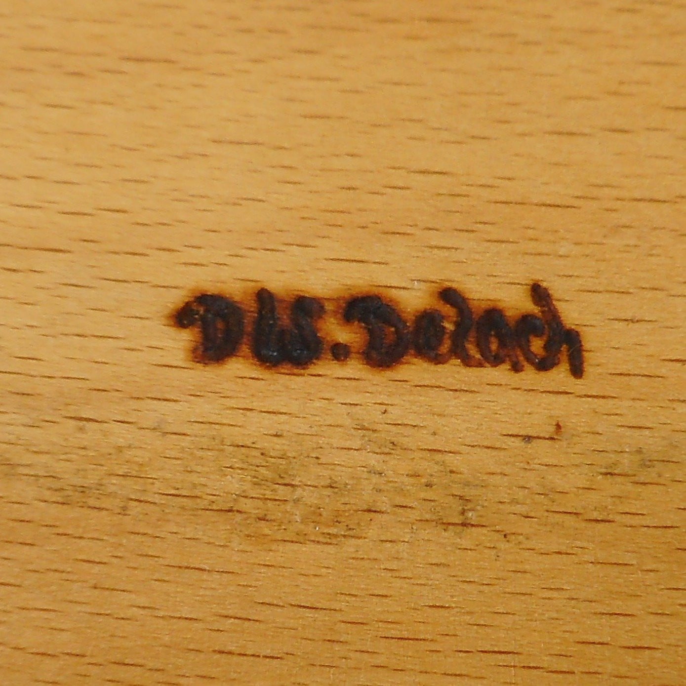 DW Delach Signed Pyrography Maple Wood Dough Bowl - Genesis 9:16 Noah's Ark Art