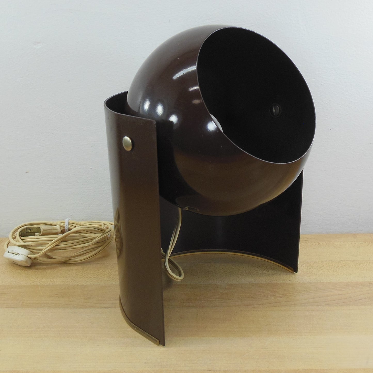 MCM Chocolate Brown Orb Eyeball Lamp Directional Spot Light