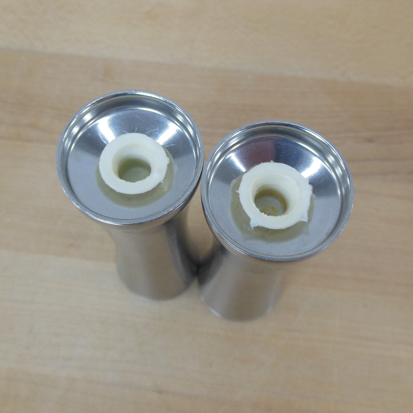 Foley USA MCM Stainless Salt & Pepper Shakers Hourglass used