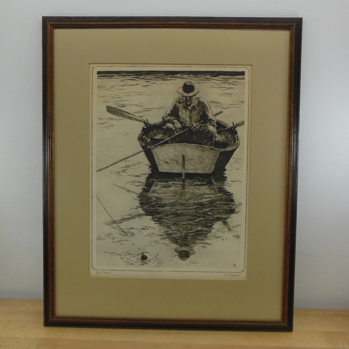 R. H. Palenske Framed Print Just Fishin' Row Boat Fisherman