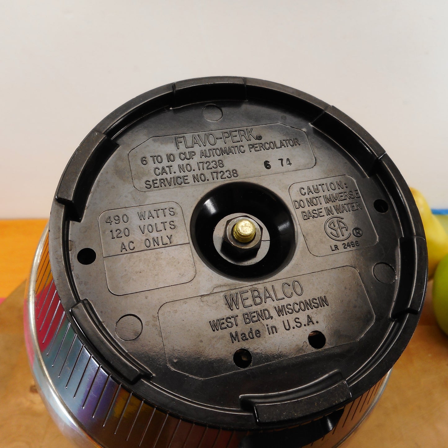 WElbaco Flavo-Perk West Bend Coffee Percolar 17238 Replacement Part - Lid photo example 2