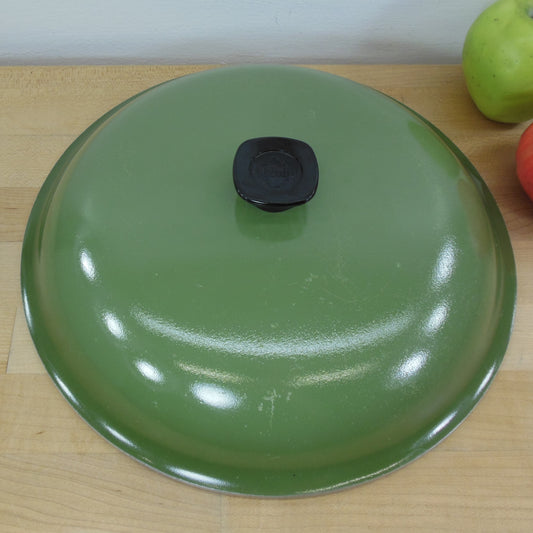 Club Aluminum USA 12" Replacement Lid - Avocado Green Square Knob Vintage
