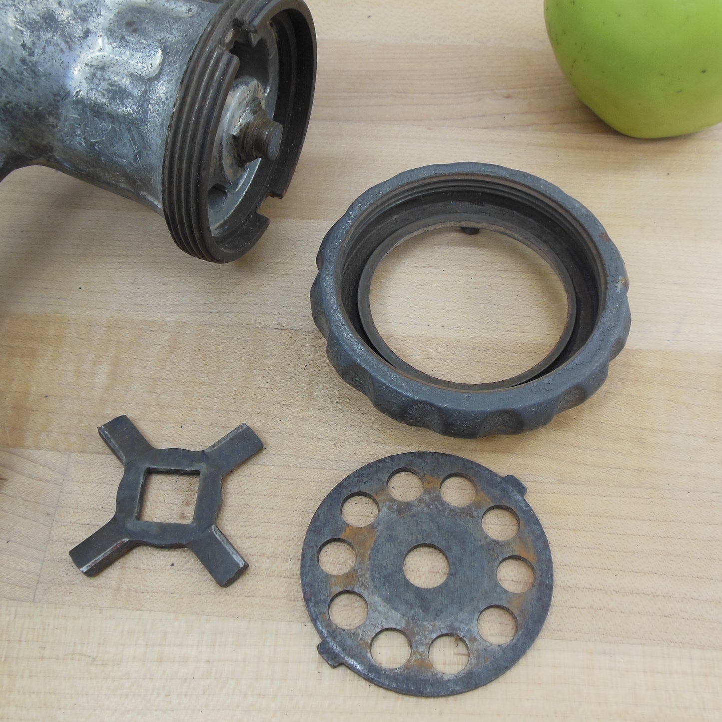 Griswold #3 Meat Grinder Cast Iron Tinned 456 Erie PA Used