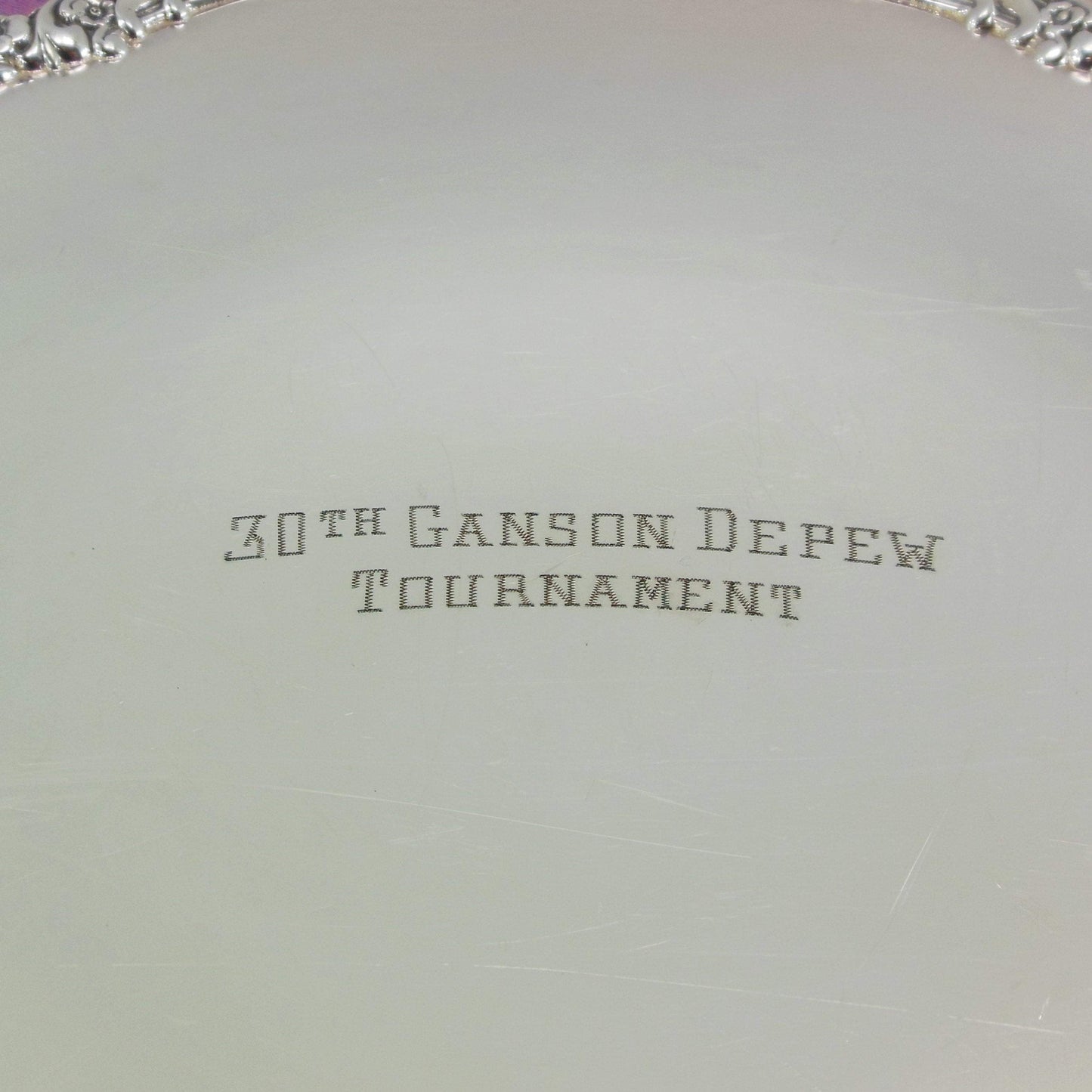 Rogers Bros. Heritage Silverplate Tray - 30th Ganson Depew Tournament Golf NY Vintage
