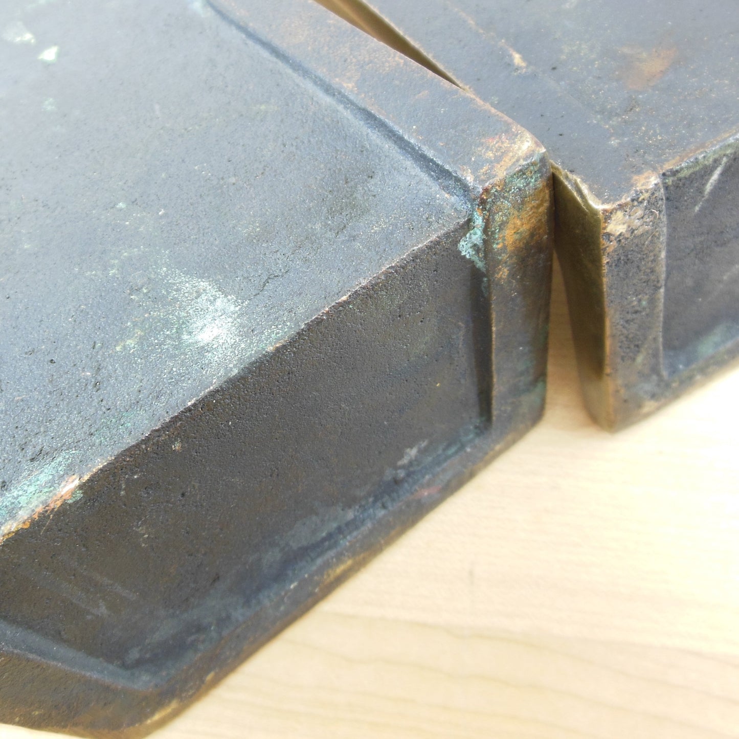 Rare Bronze Polychrome Painted Bookends Golfer Caddy Club House 1920-30s Used