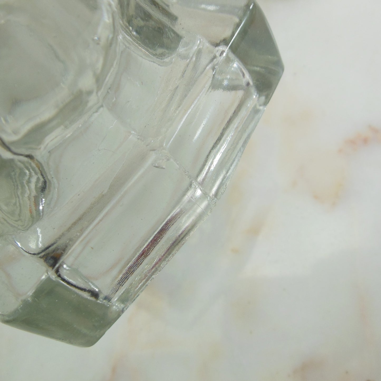 L.E. Smith Clear Glass Rearing Horse Bookends Used Chip