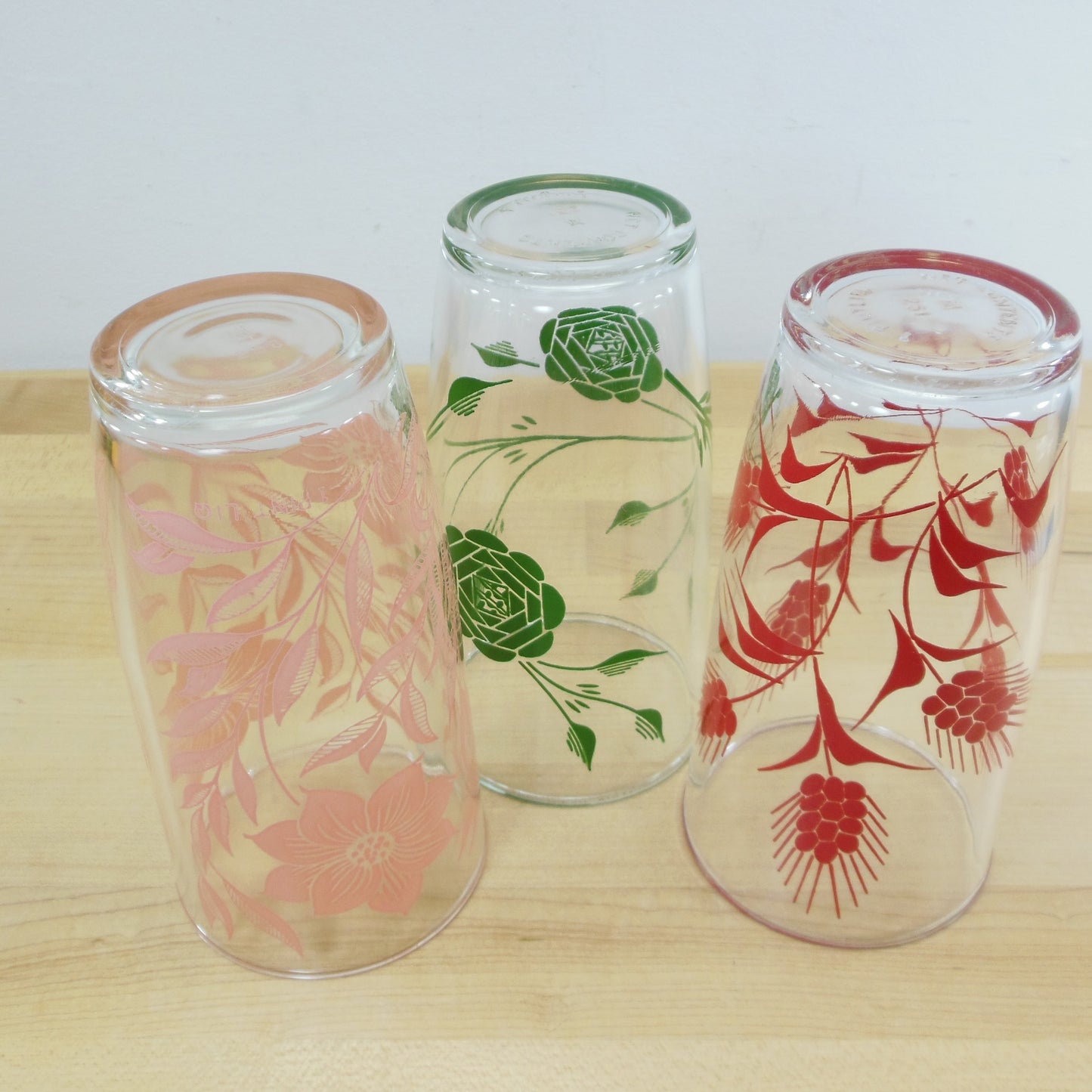 Hazel Atlas Swanky Swig 1 Pint Sour Cream Glass Tumbler Vintage jar
