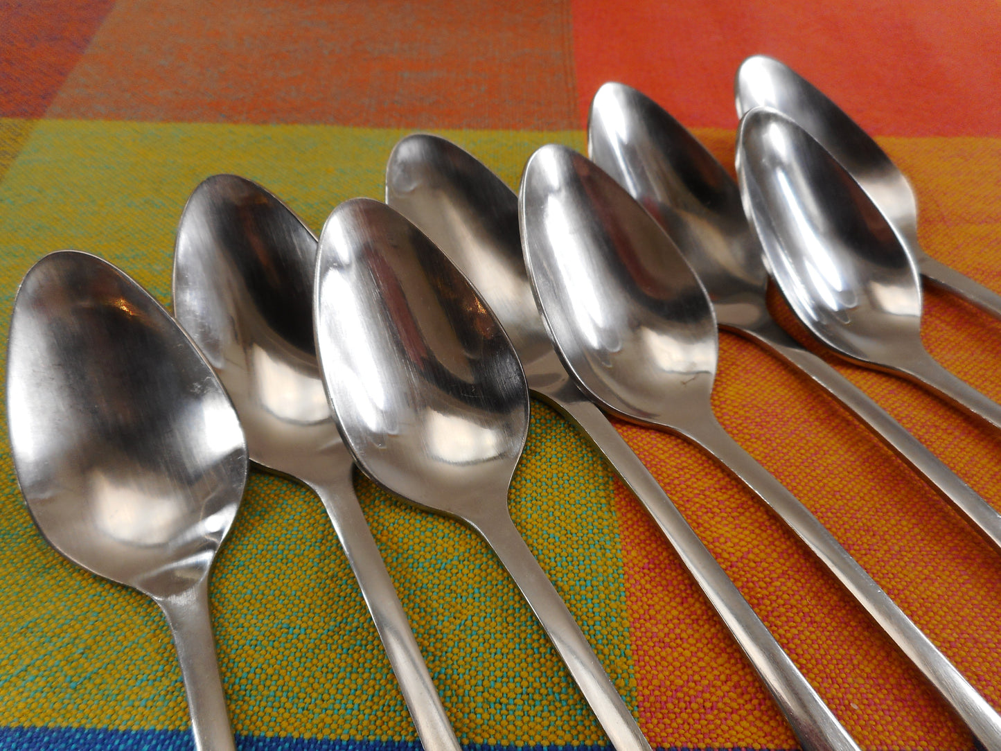International Silver Gran Royal China Stainless Flatware - 8 Set Iced Tea Spoons 7-1/2"