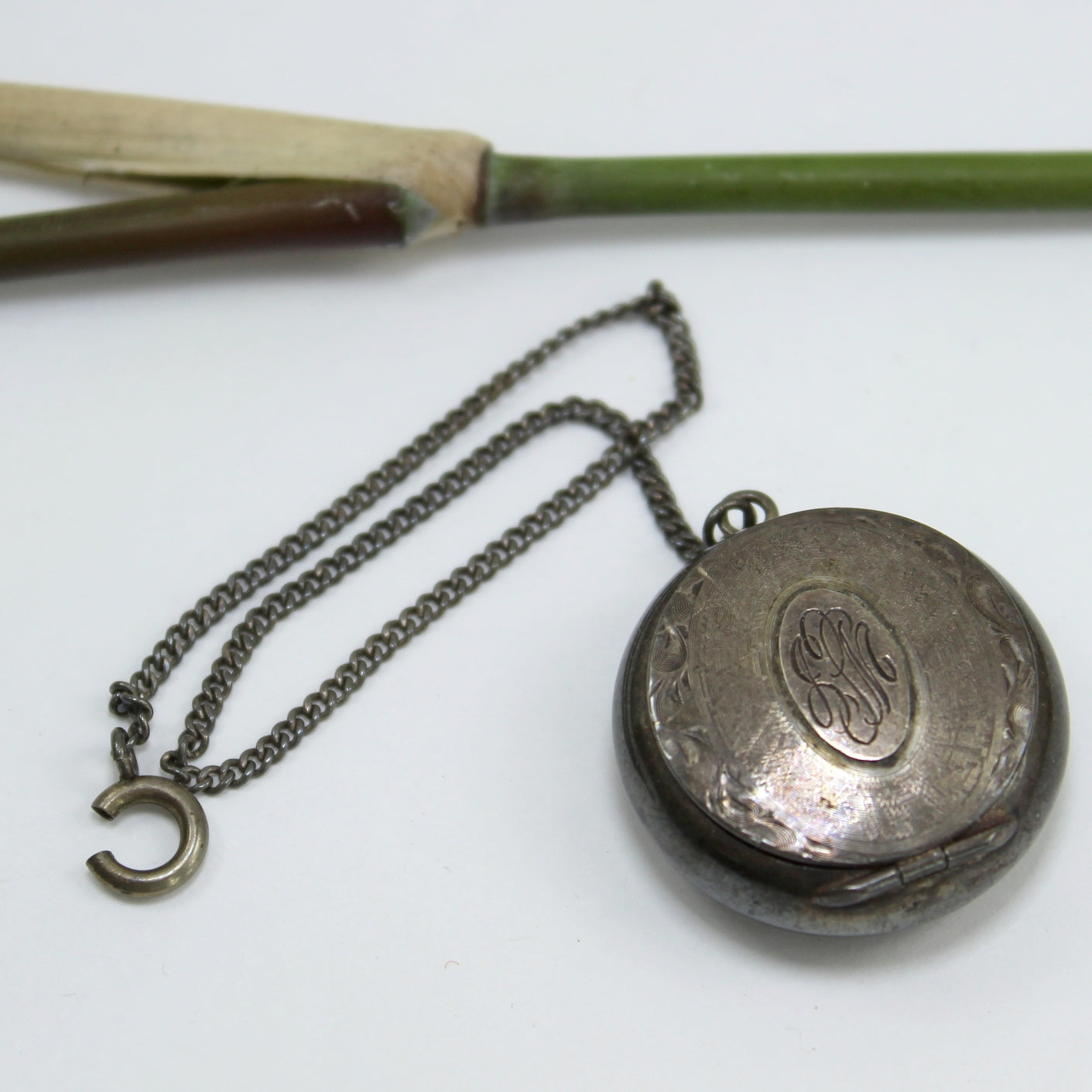 Antique Victorian Chatelaine Silver Pill Box