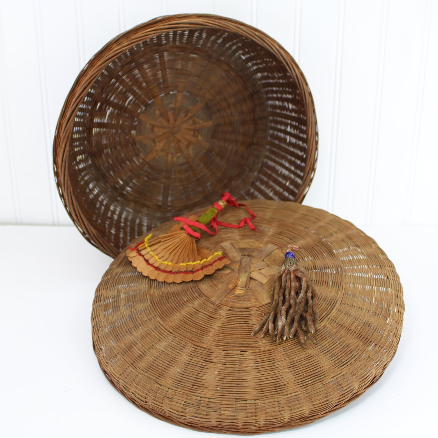 Antique Sewing Basket Chenille Tassel from Estate