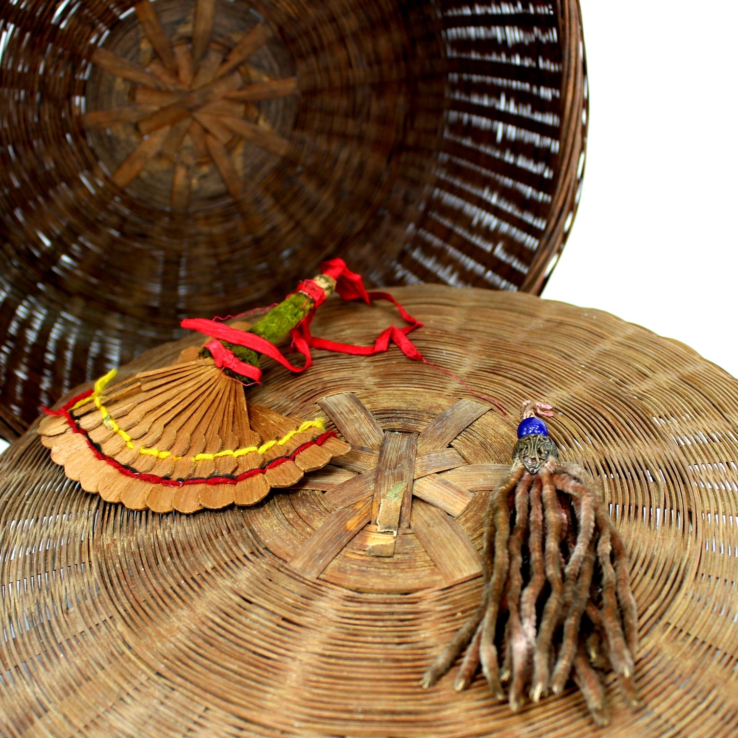 Antique Sewing Basket Chenille Tassel from Estate beaded tassel