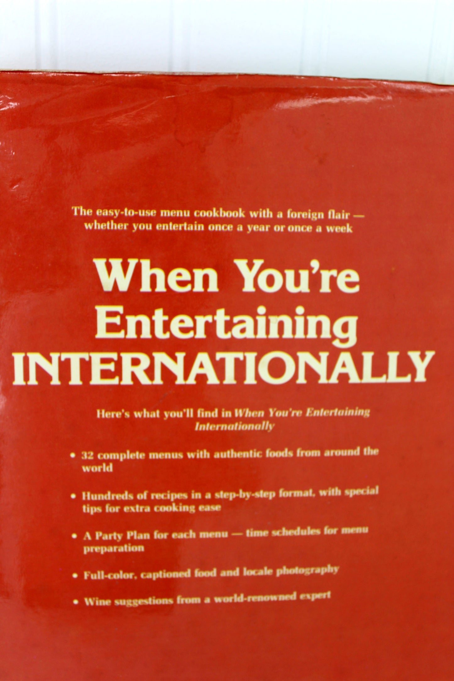Cookbook Entertaining Internationally 1977 International Party Event Sphere Magazine used