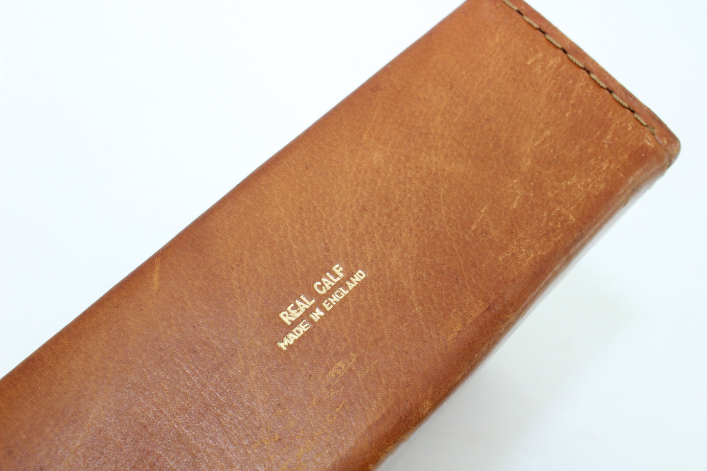 Leather Travel Box England 2 Brushes Tortoise Comb Excellent Gentleman's Treasure locking snap closure