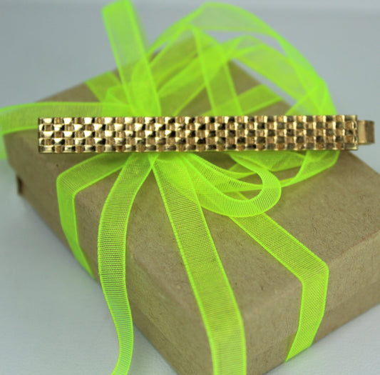Vintage Kreisler Tie Bar Money Clip Dimensional Woven