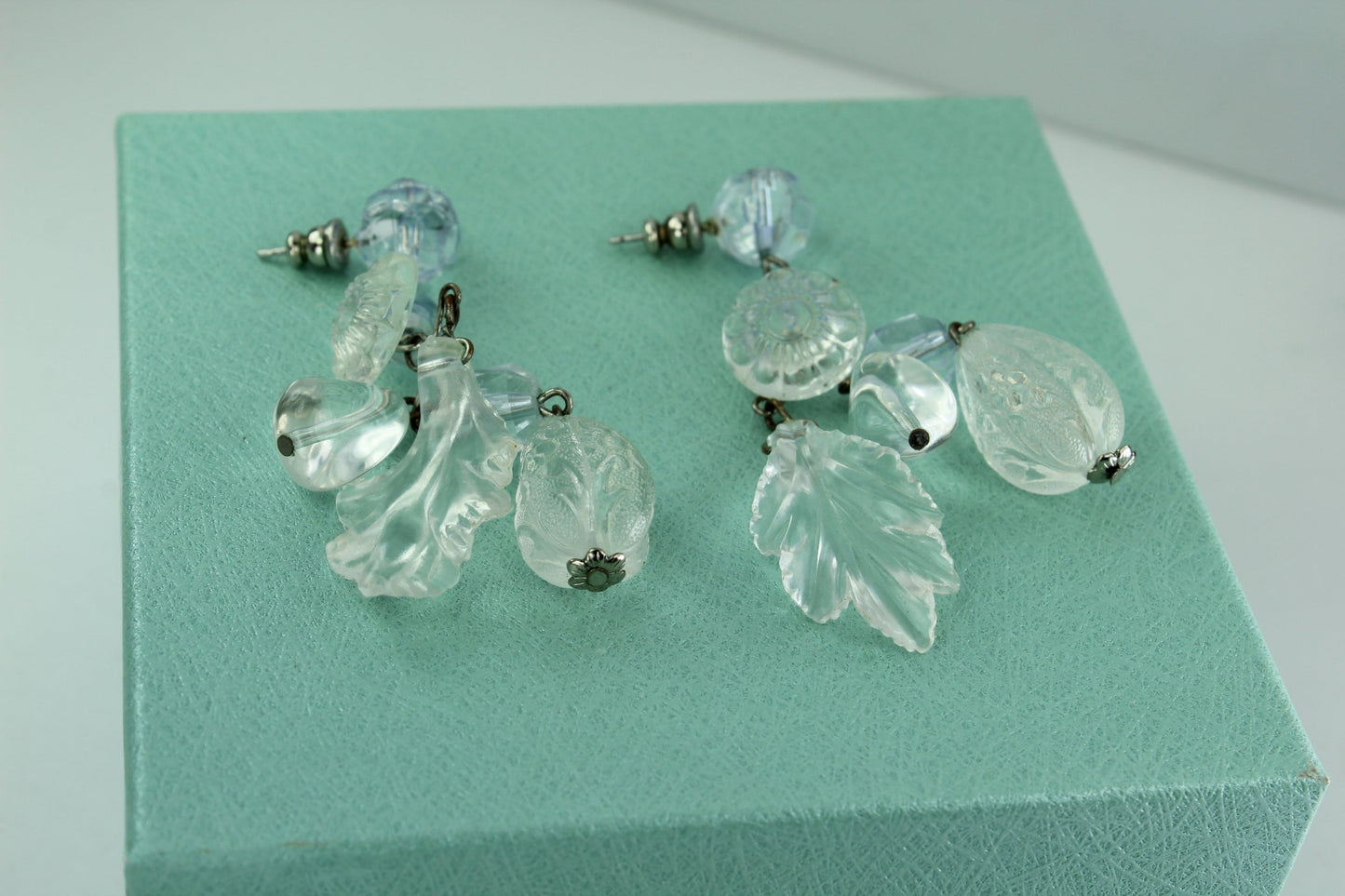 Chandelier Dangle Earrings Post Variety Shape Beads 2 1/4" long