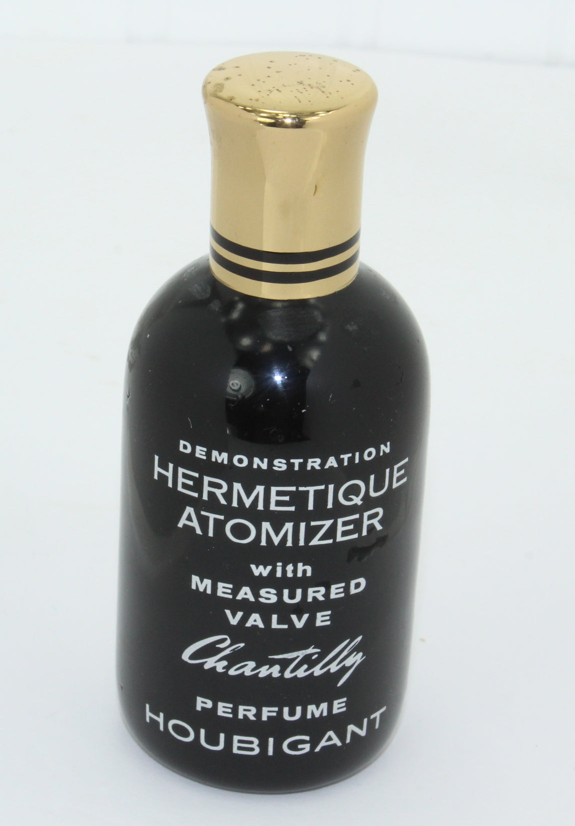 Chantilly Houbigant Perfume 1950s Demonstration Factice Bottle Chauvinistic "Instructions to Salesgirls" Dummy bottle for store