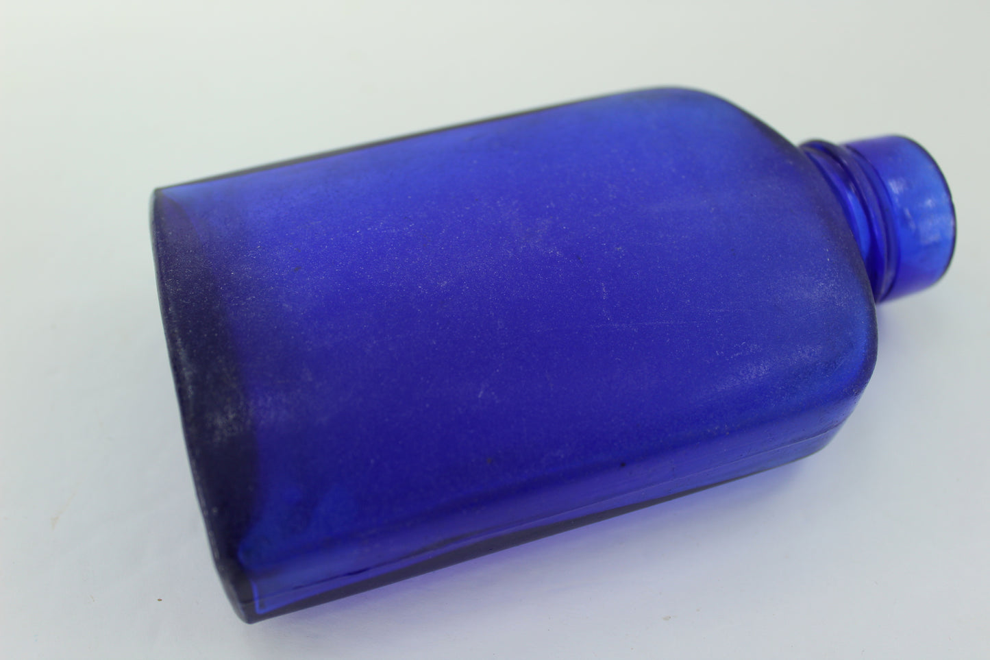 Collection 3 Old Glass Perfume Medicine Empty Bottles Cobalt Cork Stopper window display bottles