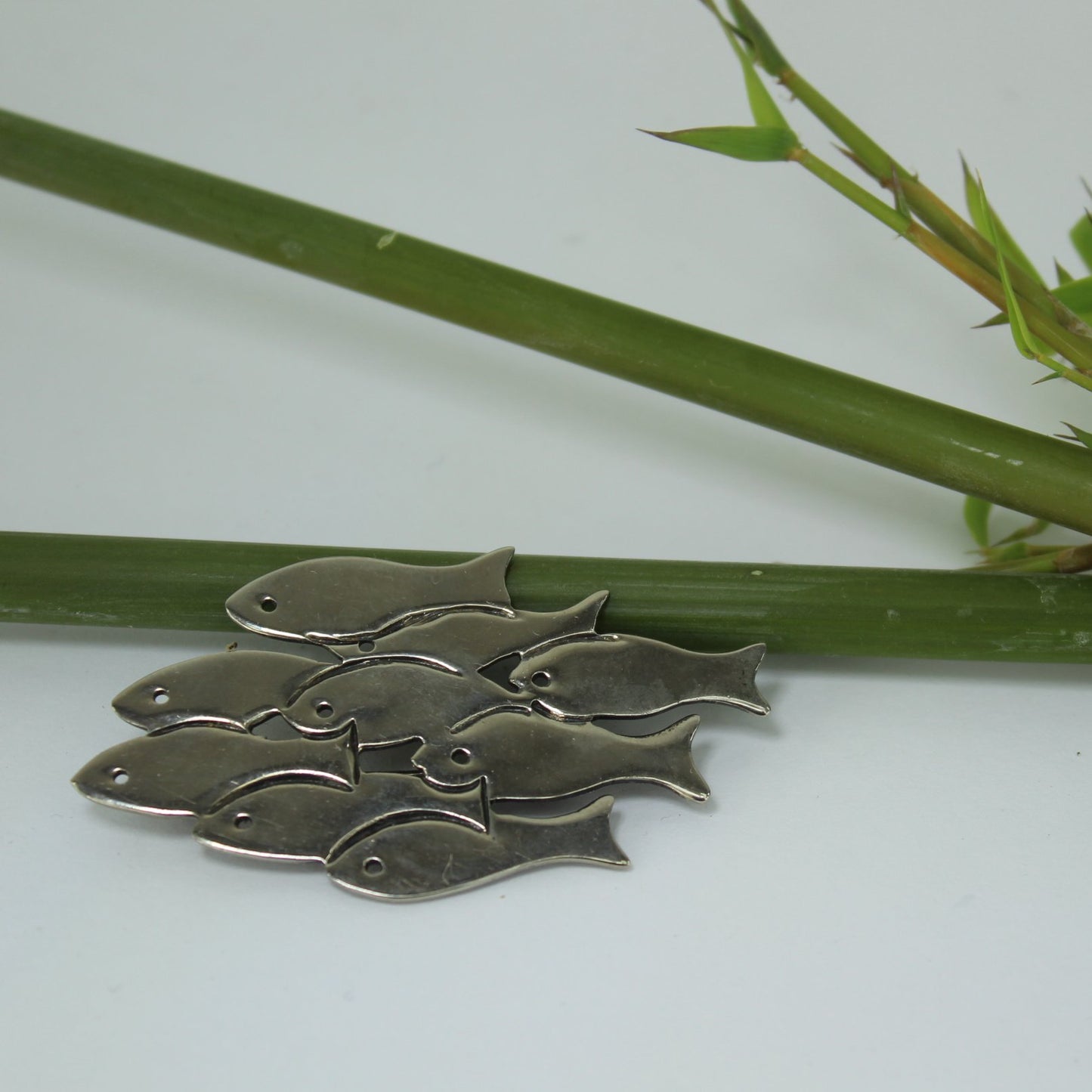 Unusual School of Fish 925 Pin Brooch Mexico