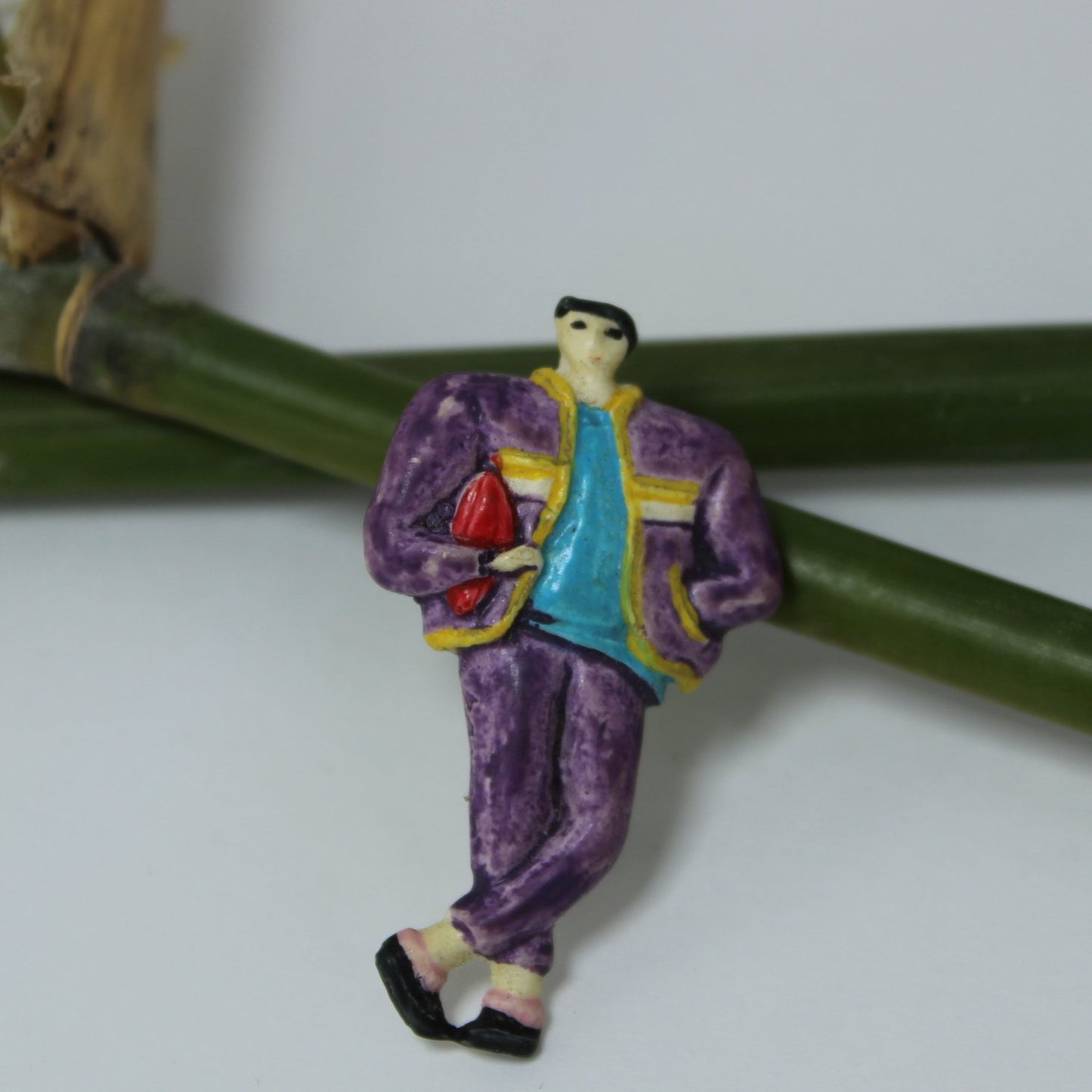 Unique Figure Hard Plastic French Sports Guy Pin