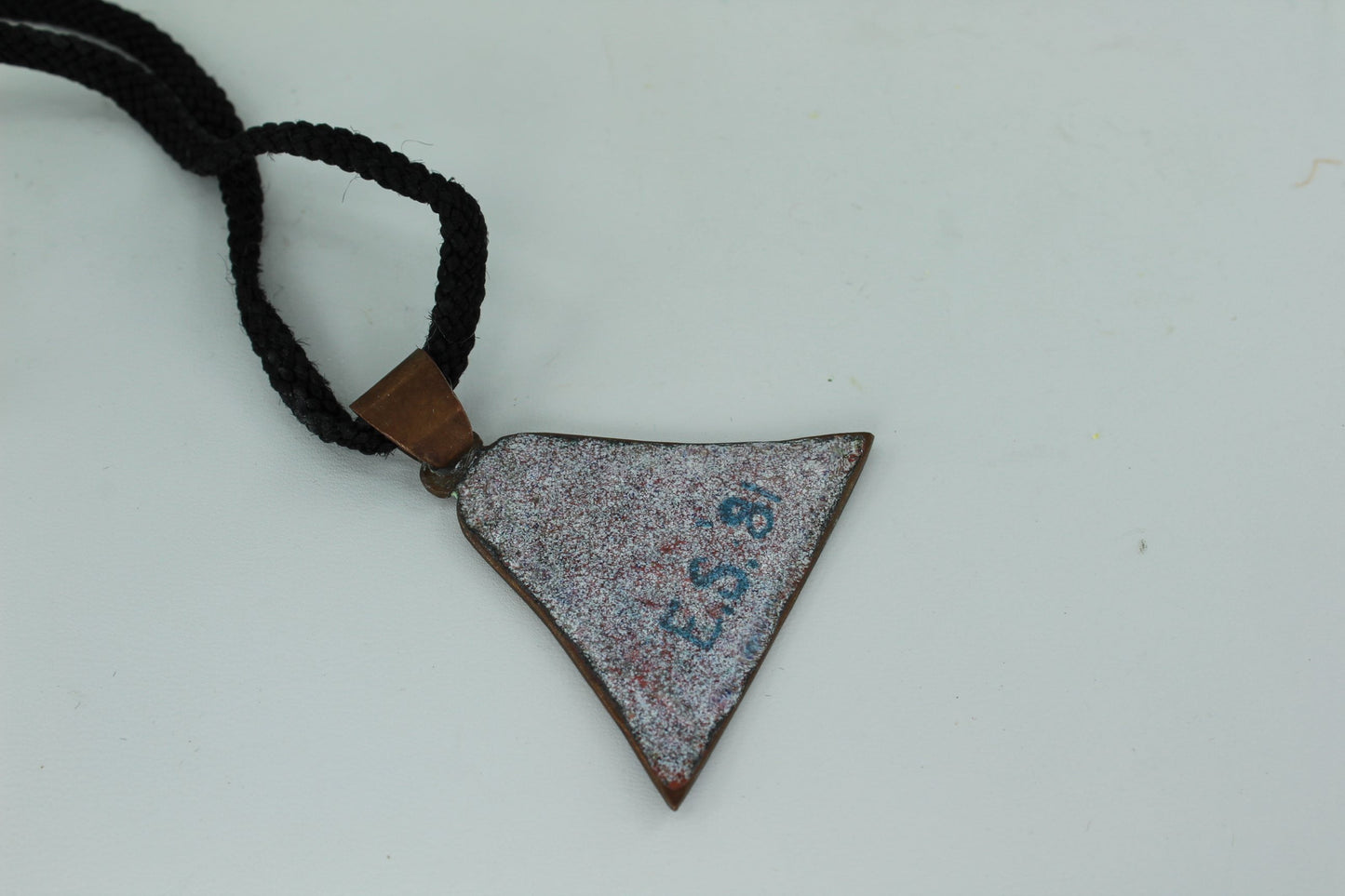 Pair Vintage Necklaces Terra Sancta 1970 Artisan Enamel ES 1981 Israel