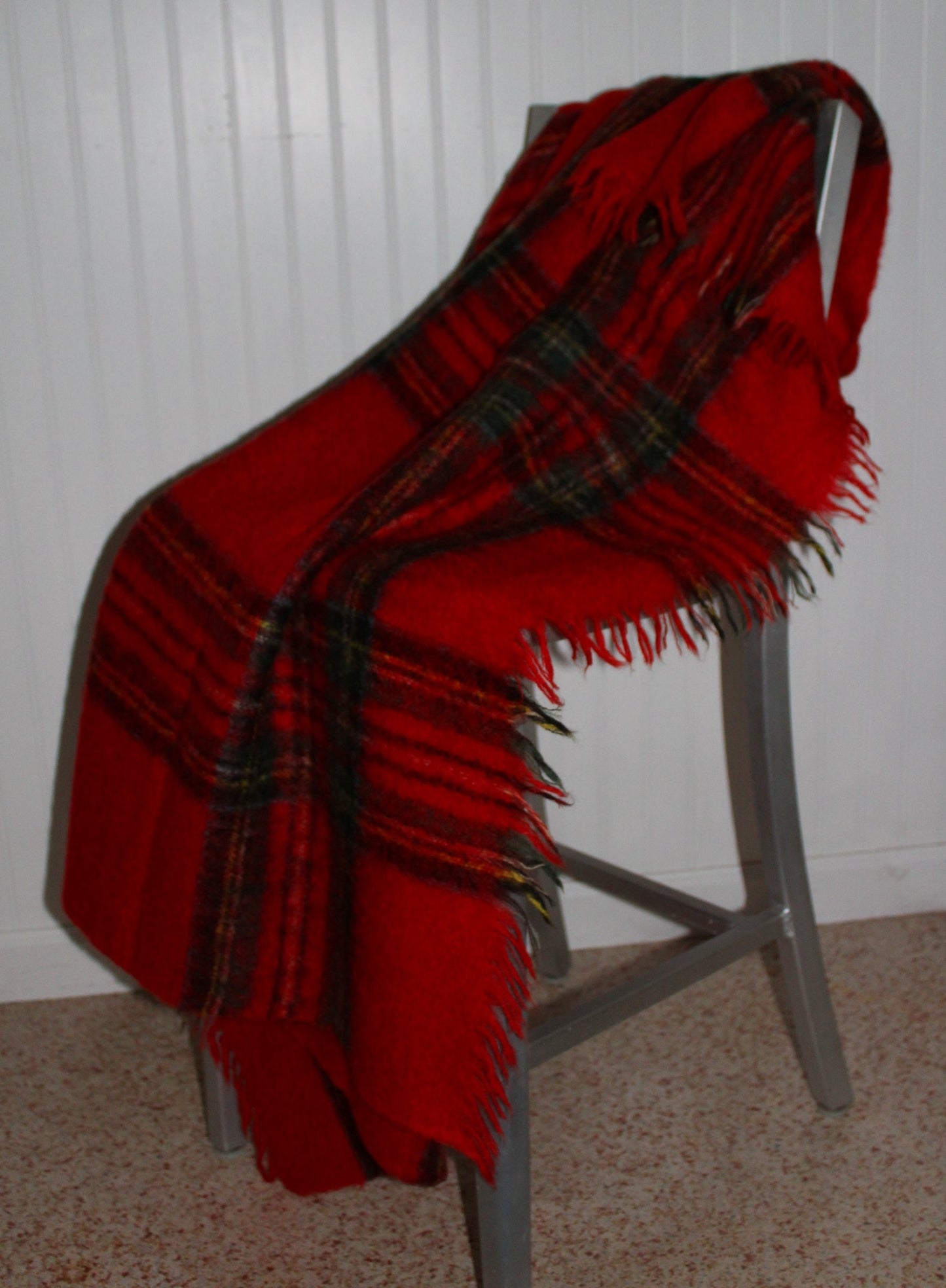 Mohair Throw Scotland Robert Burns Royal Stewart Red Tartan Plaid elegant