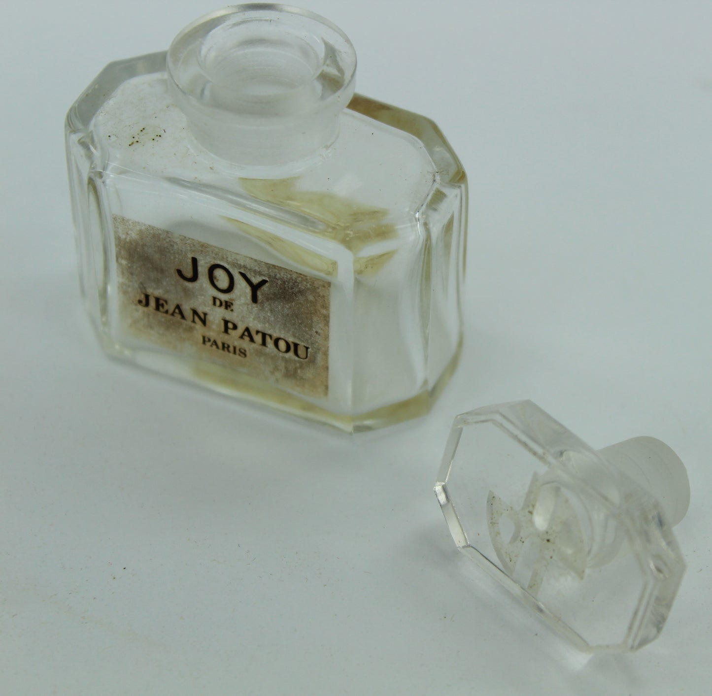 Jean Patou Joy Vintage Empty Bottle in Box HP Stopper Pochet Courval incised stopper