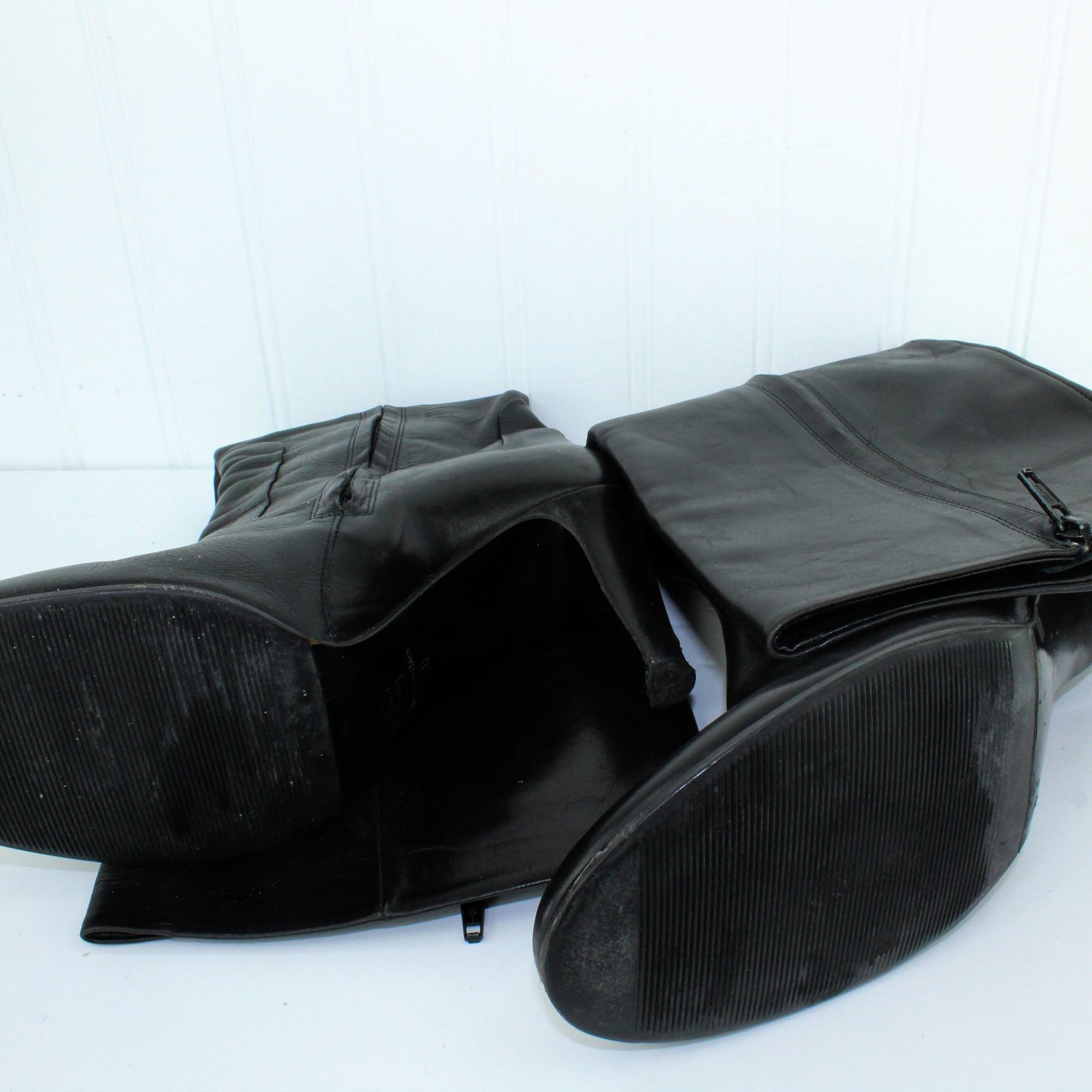 Black Leather Boots Women's 40 Italy Great Pre Owned good every day soft boots