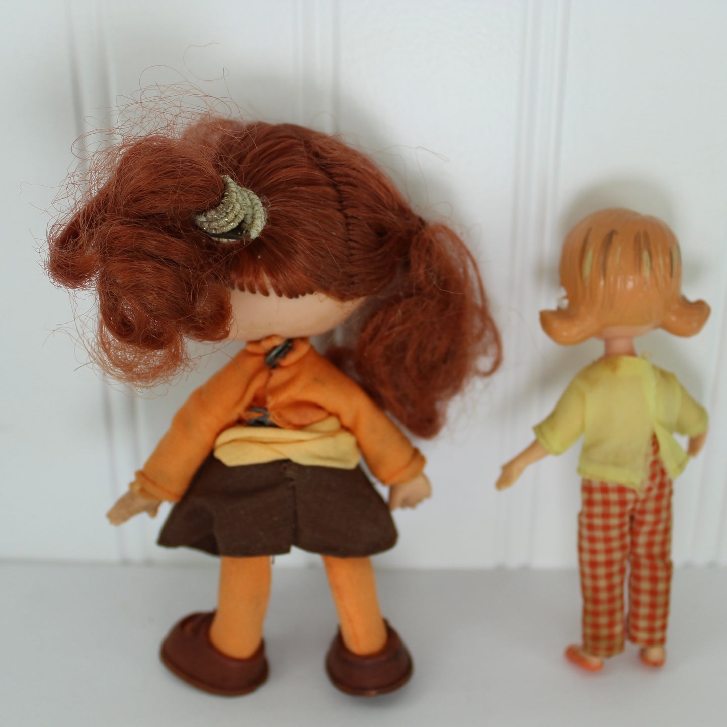 Collection 2 Small Dolls Jelly Bean Cindy 1965 Hasbro Dolly Darling good vintage condition